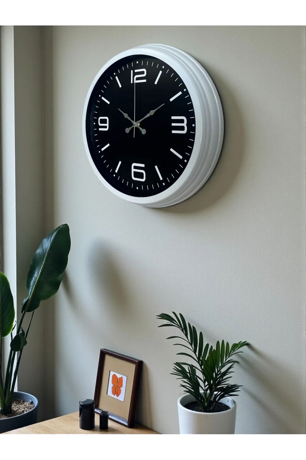 Prime White 40  Cm Metal Modern Duvar Saati