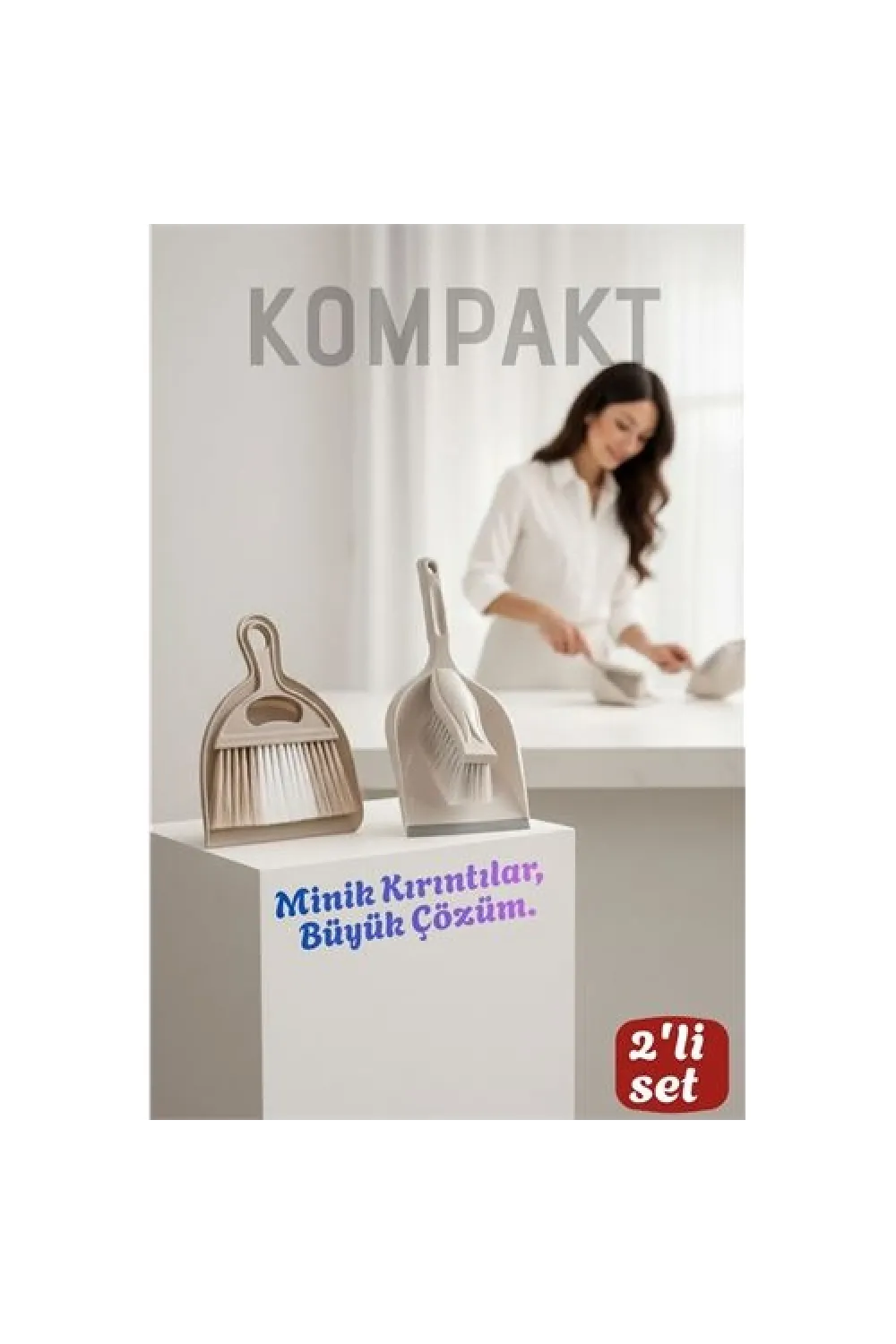 Profesyonel 2li Fırça Faraş Seti El Süpürgesi & Mini Kürek Toz Toplama Seti