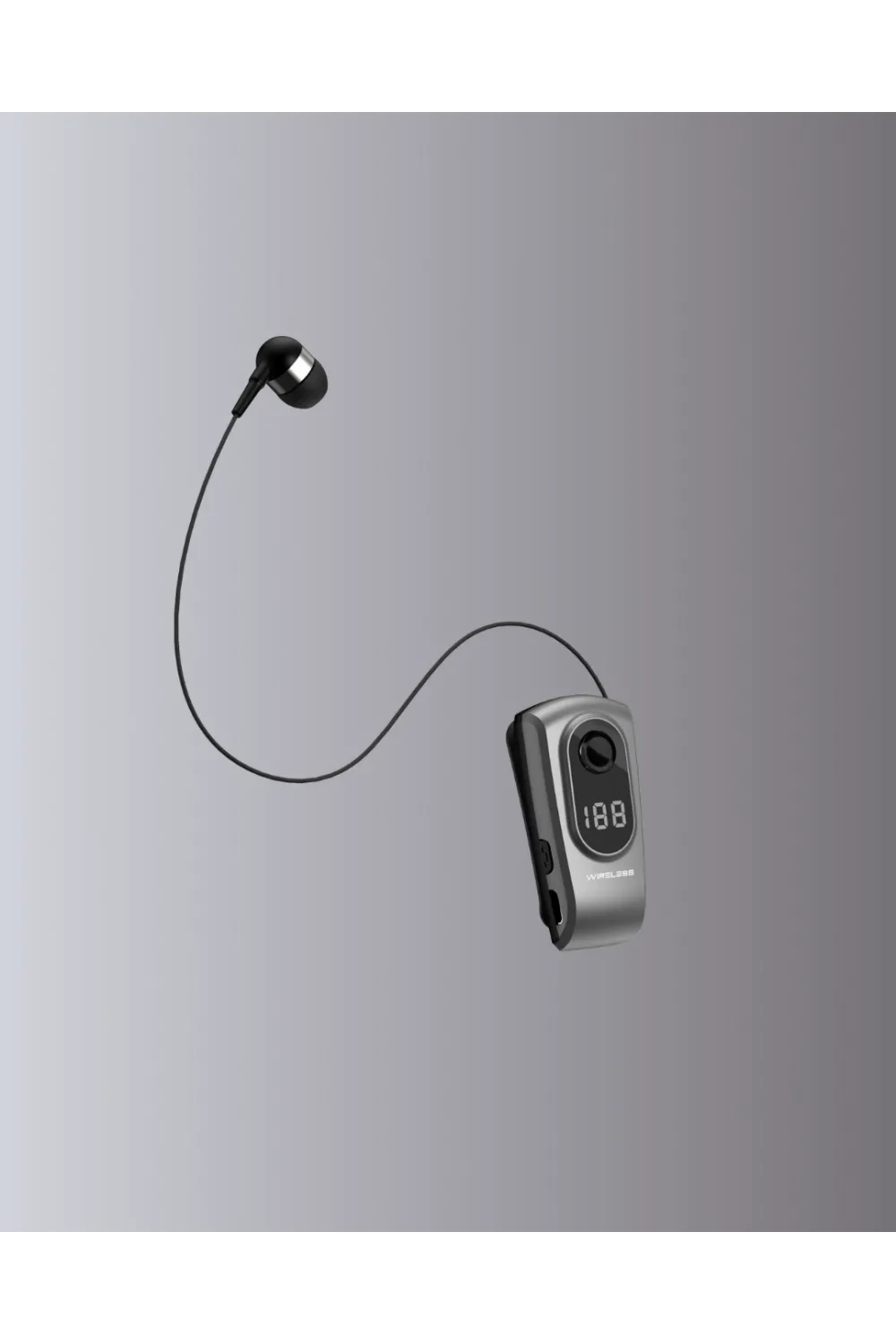 Profesyonel Bluetooth Kulaklık – Klipsli, Titreşimli, Dijital Göstergeli