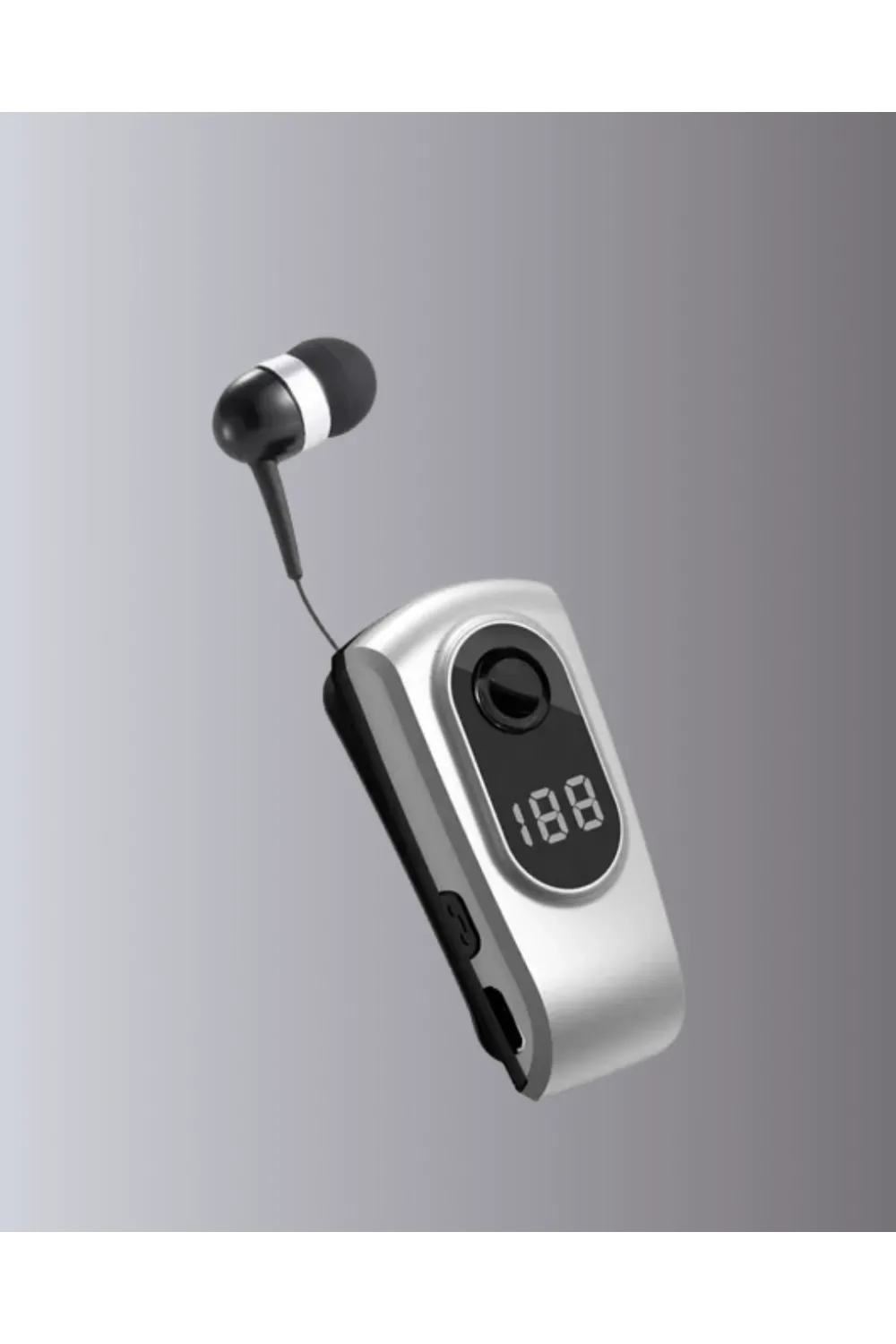 Profesyonel Bluetooth Kulaklık – Klipsli, Titreşimli, Dijital Göstergeli