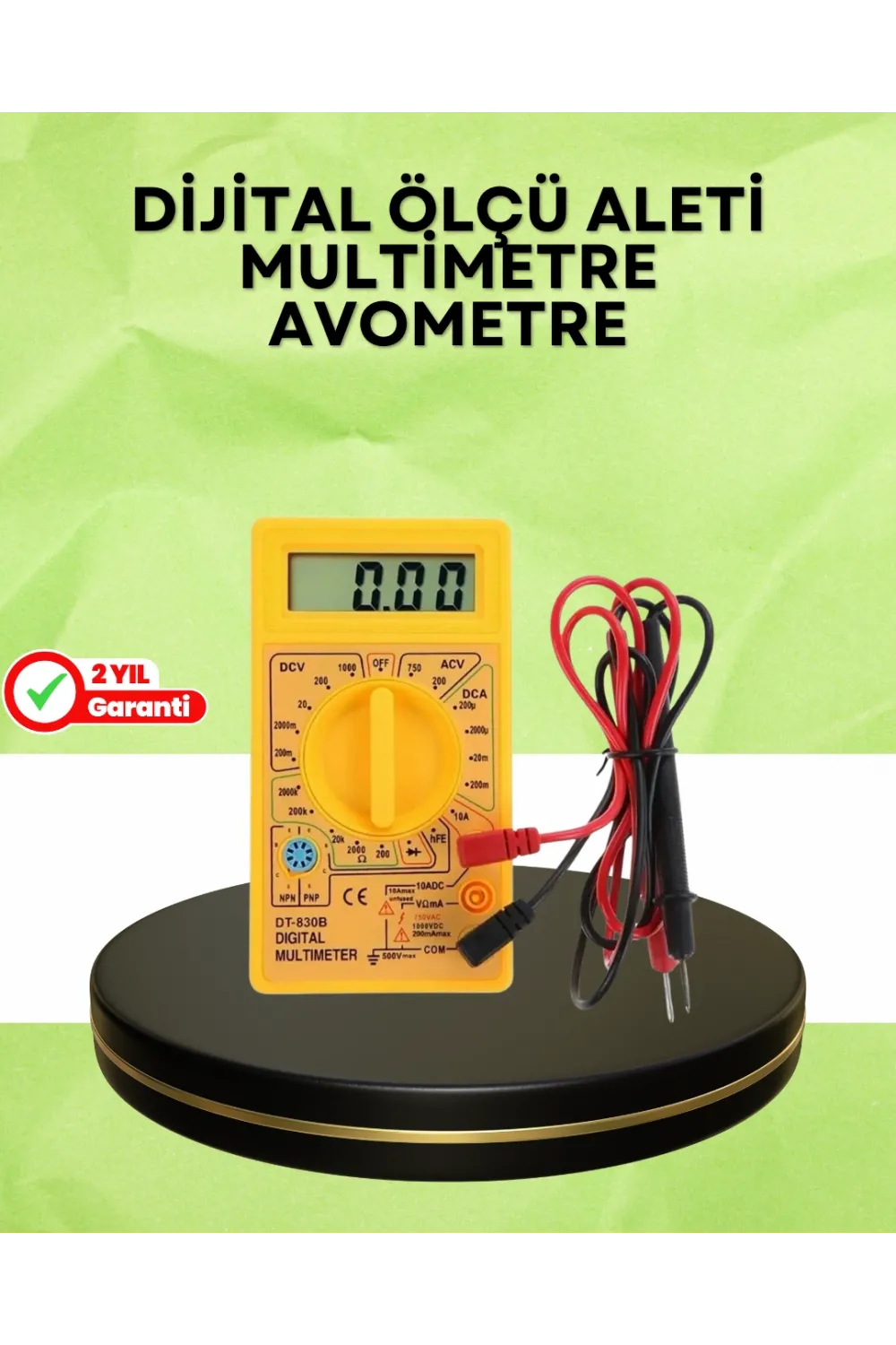 Profesyonel Dijital Multimetre Volt Amper Direnç Ölçümü