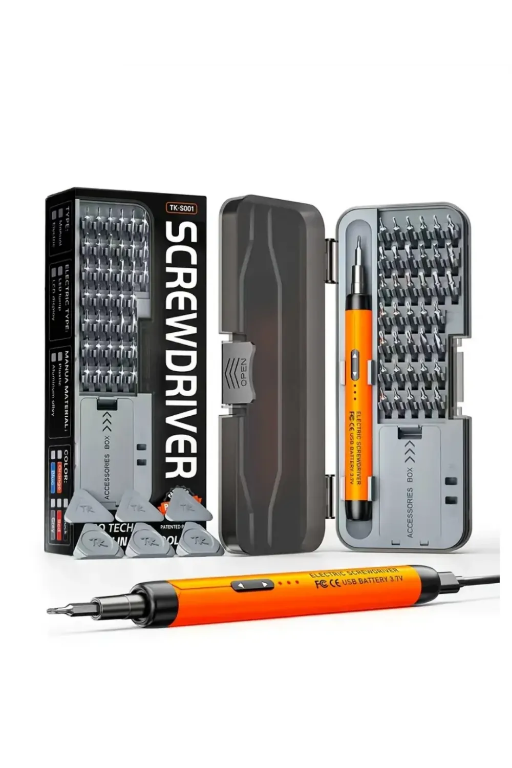 Profesyonel Elektrikli Tornavida Seti 600mah Şarjlı 38 Parça Hassas Vida Seti