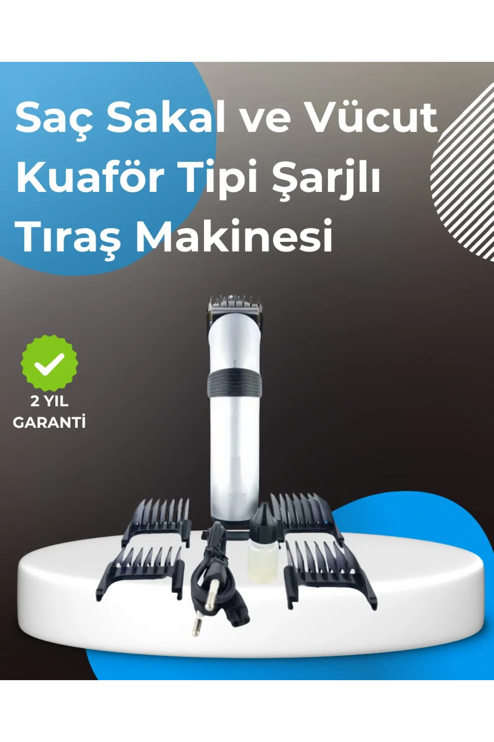 Profesyonel Saç Ve Sakal Tıraş Makinesi – Tam Aksesuar Setli