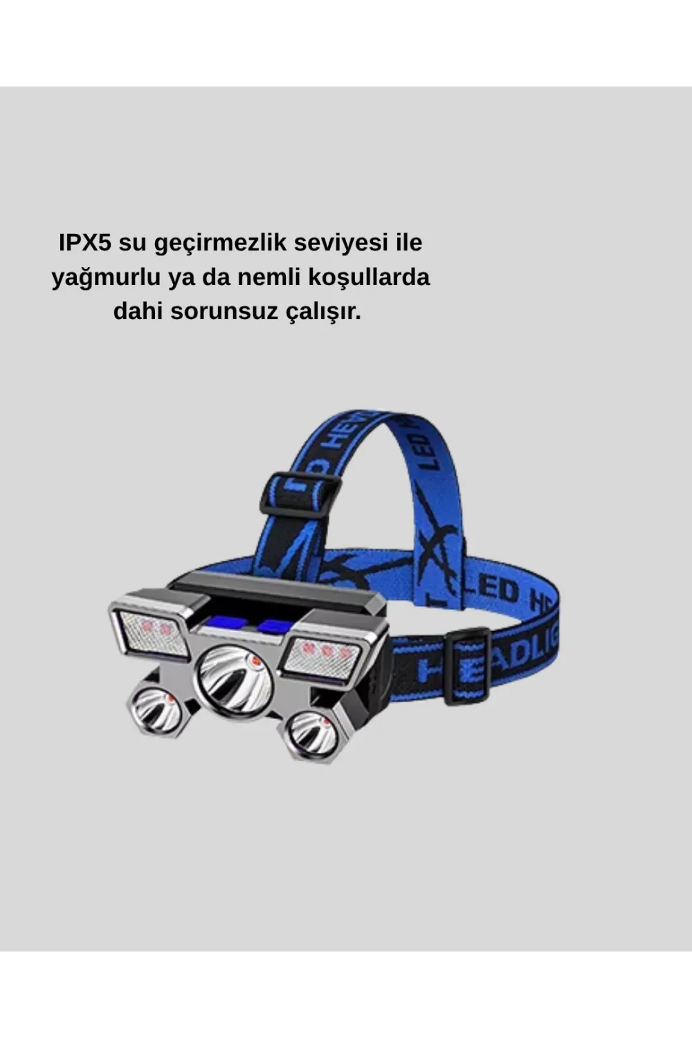 Profesyonel Şarjlı Led Far – Ipx5 Suya Dayanıklı, 4 Işık Modu, Hareket Sensörlü