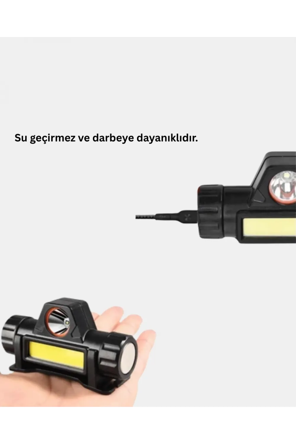 Profesyonel Şarjlı Led Kafa Lambası – Uzun Mesafe + Ortam Aydınlatması