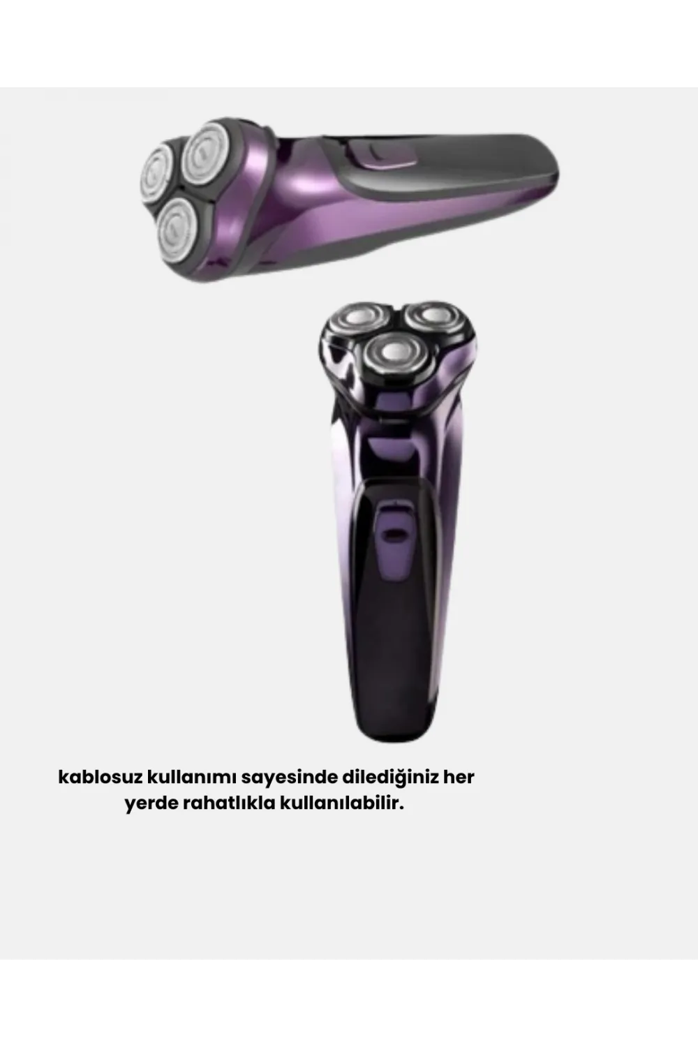 Profesyonel Şarjlı Tıraş Makinesi Ayarlanabilir Başlıklı Kablosuz