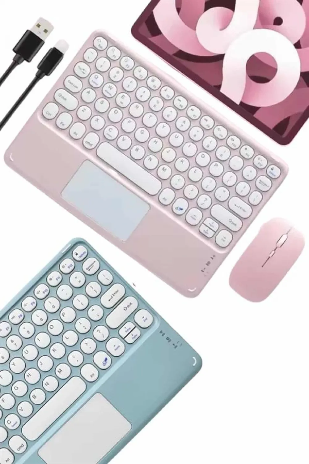 Profesyonel Wifi Q Klavye Bluetooth Klavye Touchpad 10.8 Inç Yeni Nesil