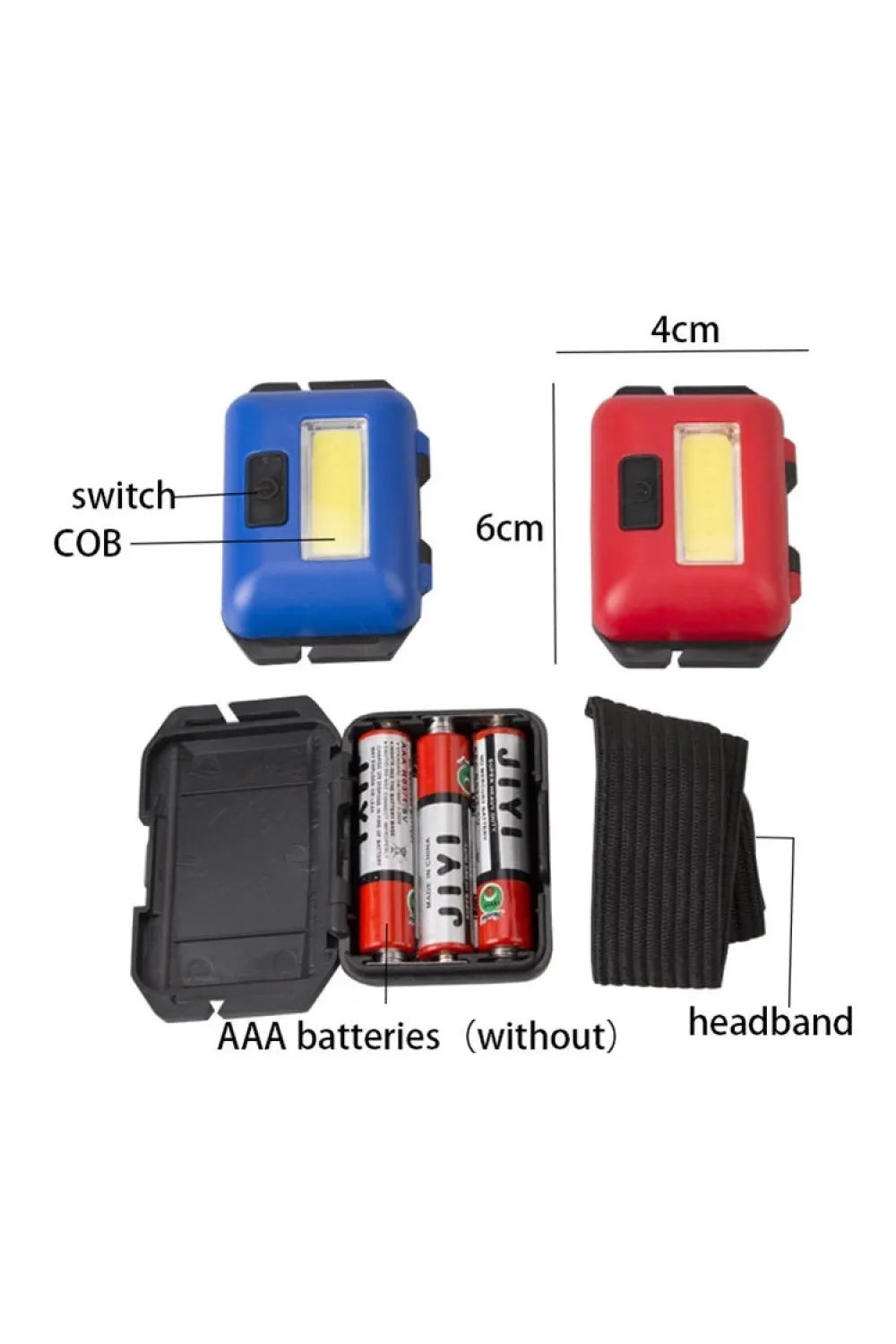 Ps-t89 Mini Pilli Cob Led 3 Mod Su Geçirmez Kafa Feneri Lambası