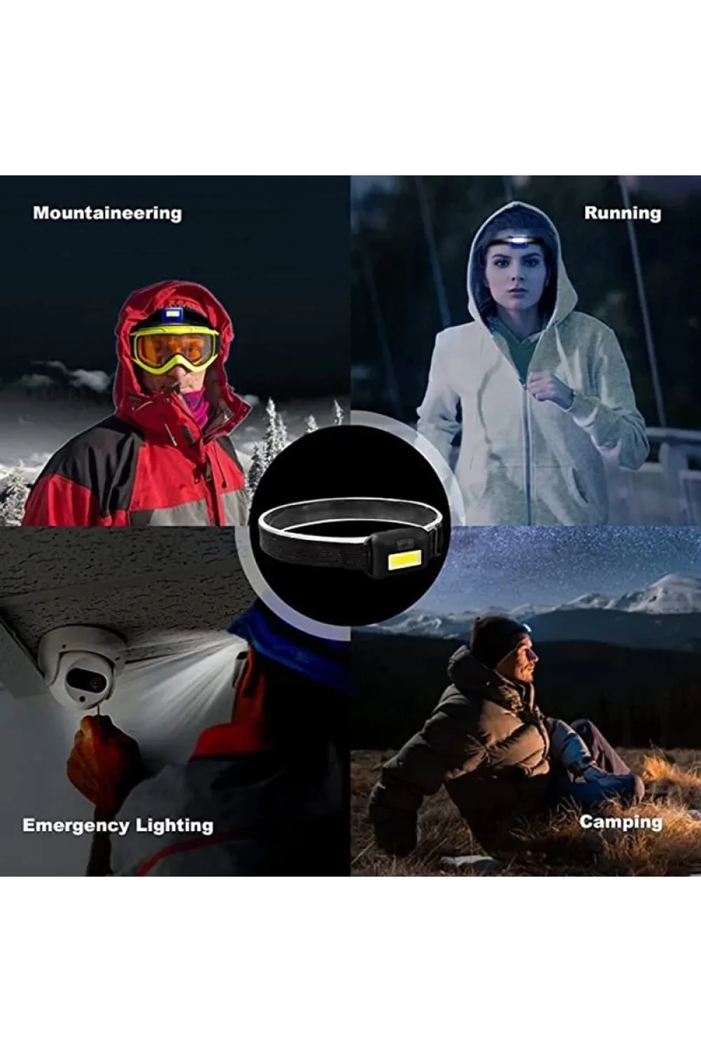 Ps-t89 Mini Pilli Cob Led 3 Mod Su Geçirmez Kafa Feneri Lambası
