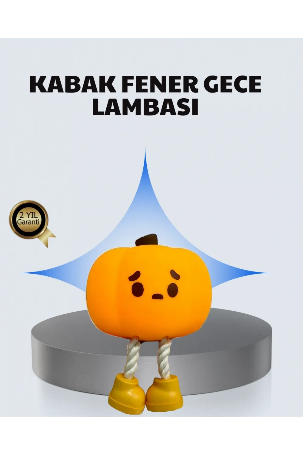 Pumpkin Led Gece Lambası Üç Kademeli Işık Ayarlı
