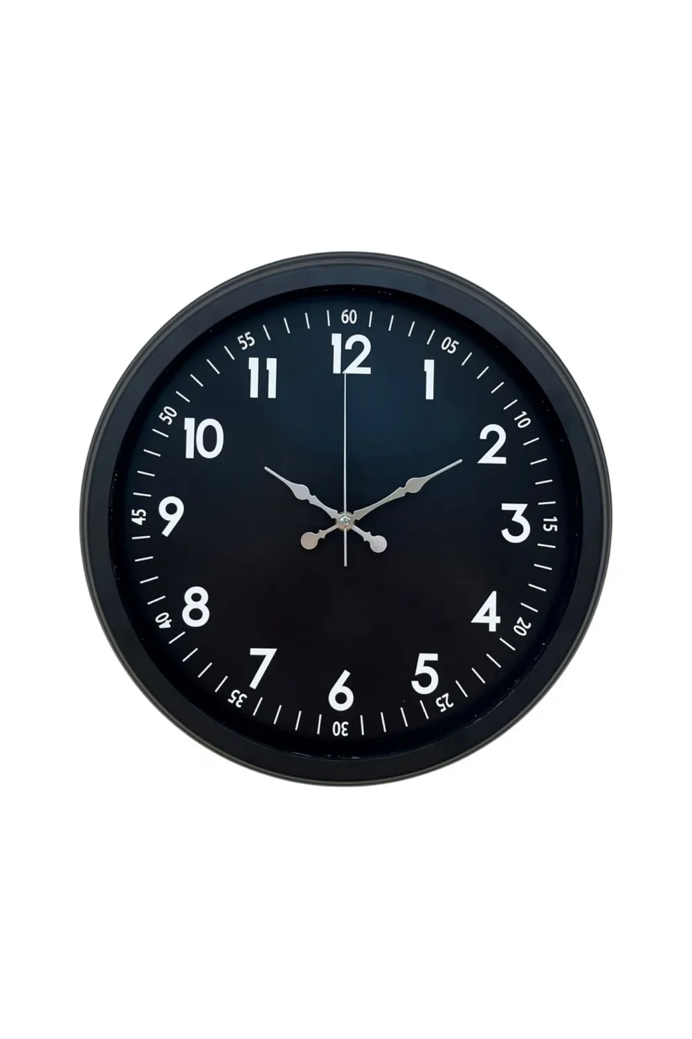 Pure Dark Black 40 Cm Metal Duvar Saati