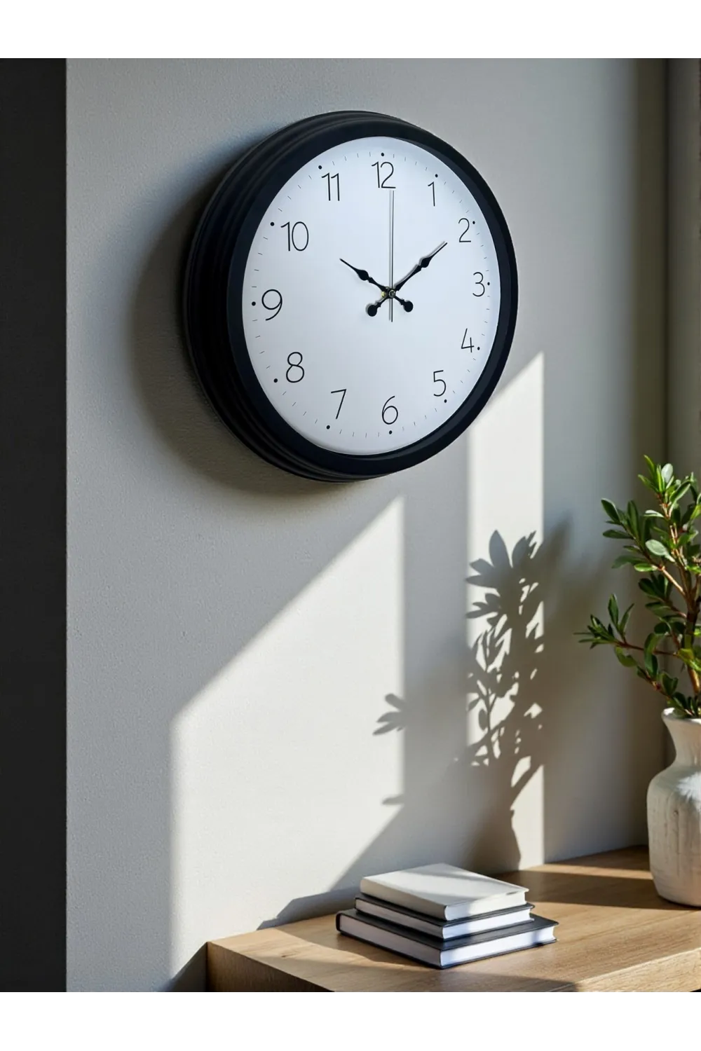 Pure Time Black 40 Cm Metal Duvar Saati