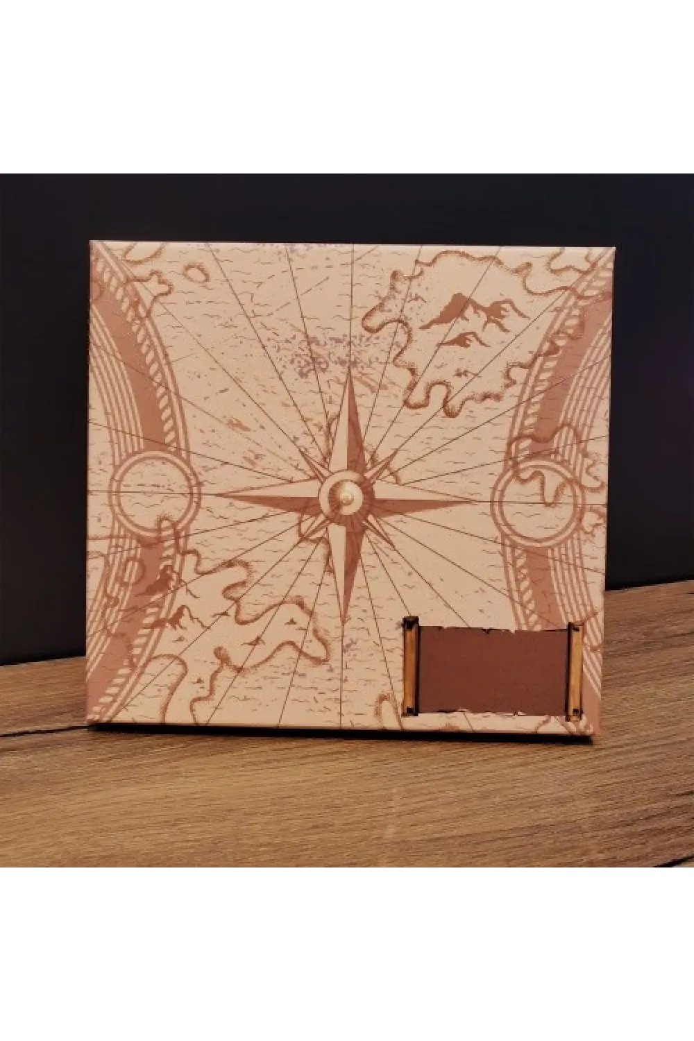 Pusula Baskılı Deri Defter Kalem Seti