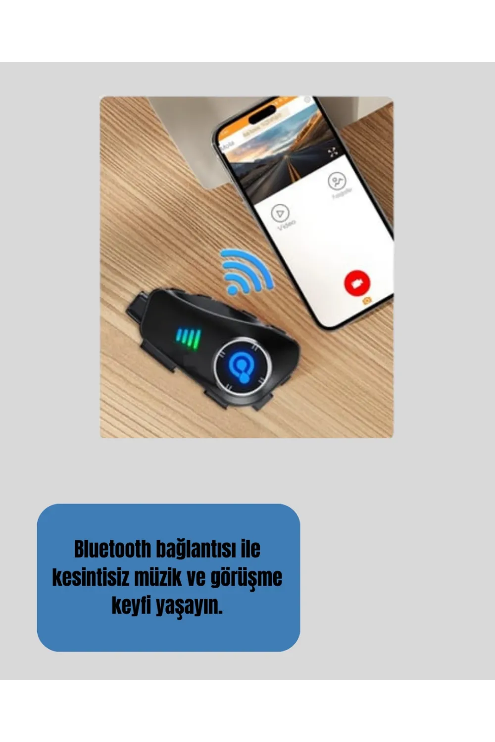 Q28 Motosiklet Kask Bluetooth Kulaklık  Full Hd 1080p Kamera