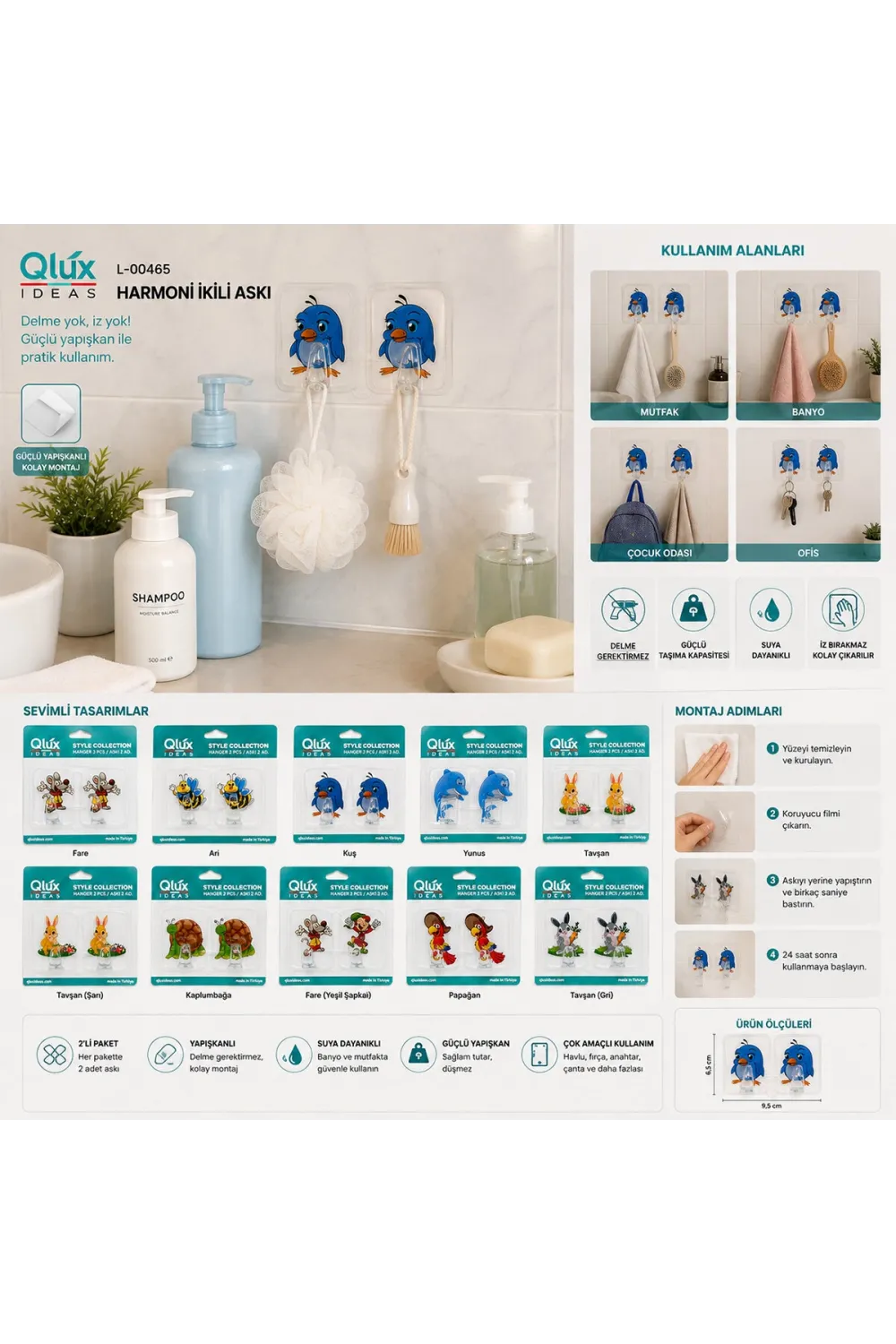 Qlux L-00465 ( 2pcs ) Harmoni Askı Mix*32x2