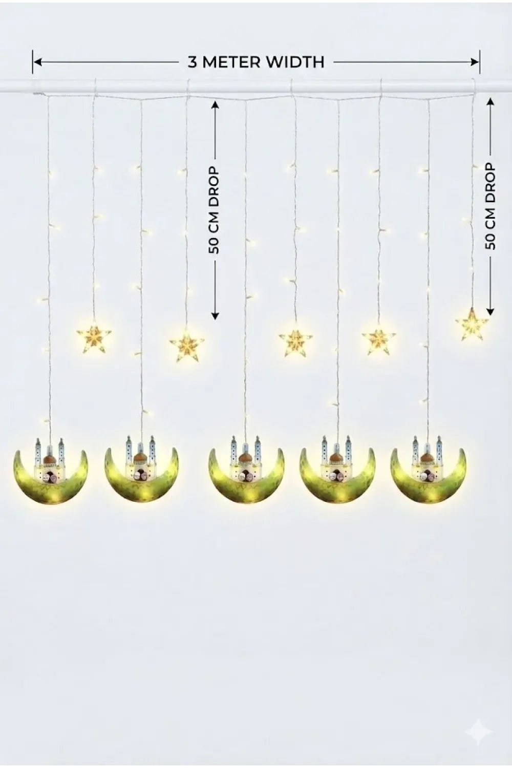 Ramazan Perde LED Işık 3 Metre