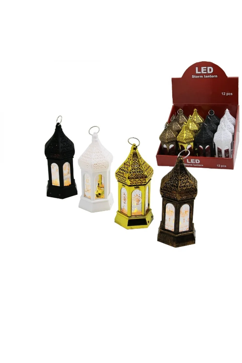 Ramazan Temalı Büyük Altıgen Kapalı Kubbe LED Lamba
