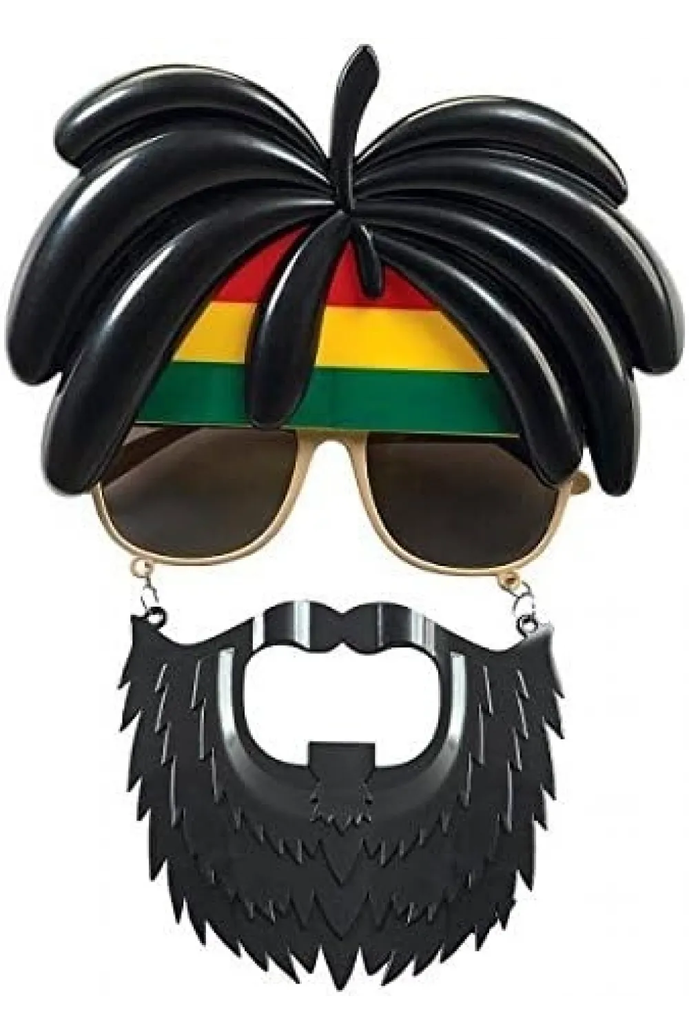Rasta Peruklu Rasta Sakallı Bob Marley Bıyıklı Parti Gözlüğü 27x18 cm