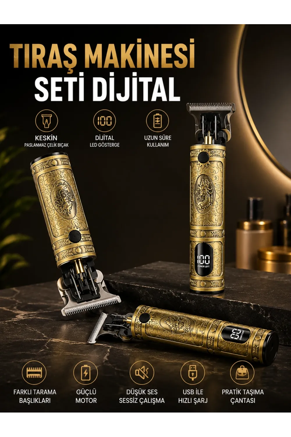 Rd 378 Çizik Tıraş Makinesi Seti Dijital