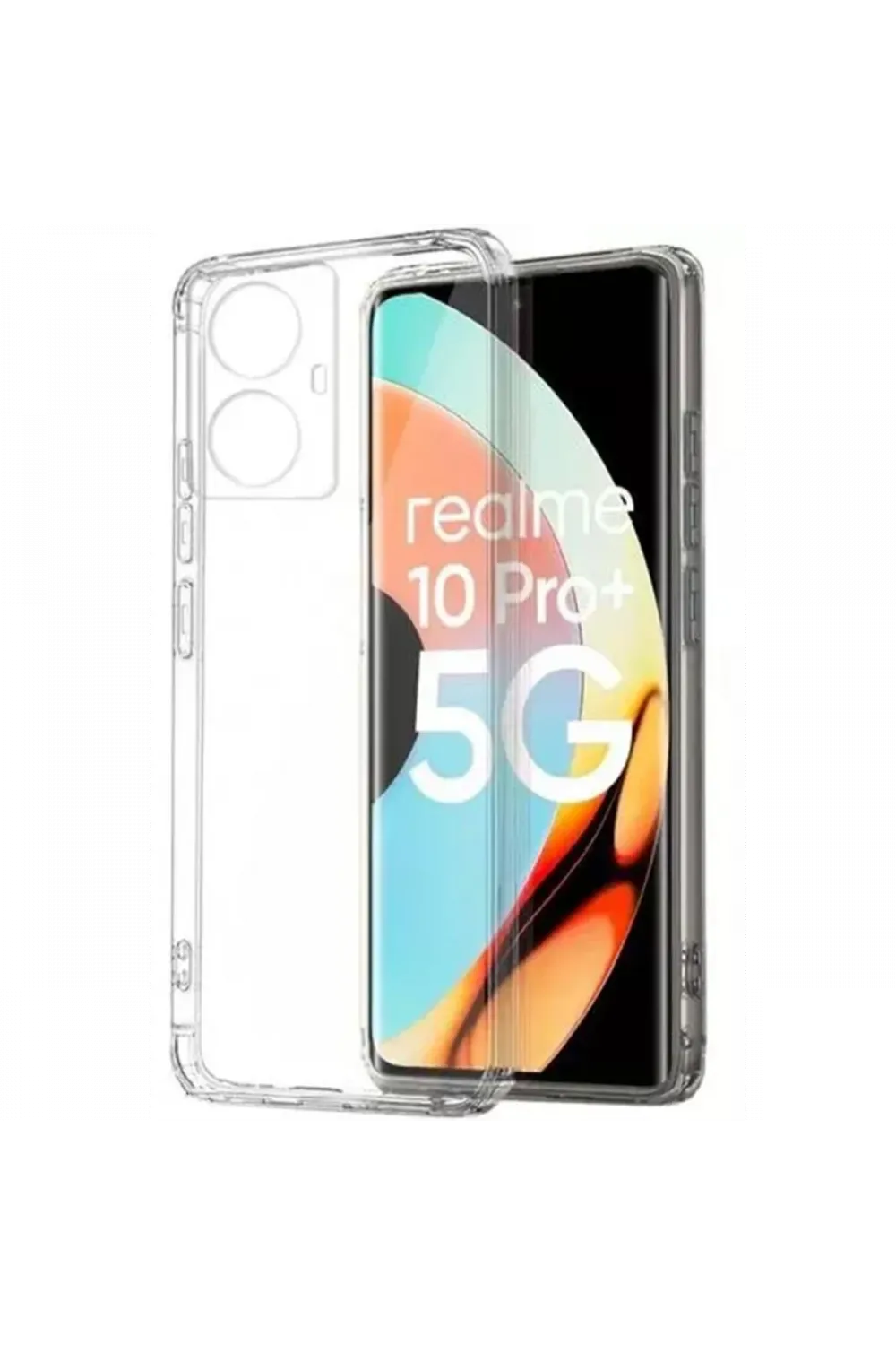 Realme 10 Pro Plus 5G Kılıf Lüx Şeffaf Silikon