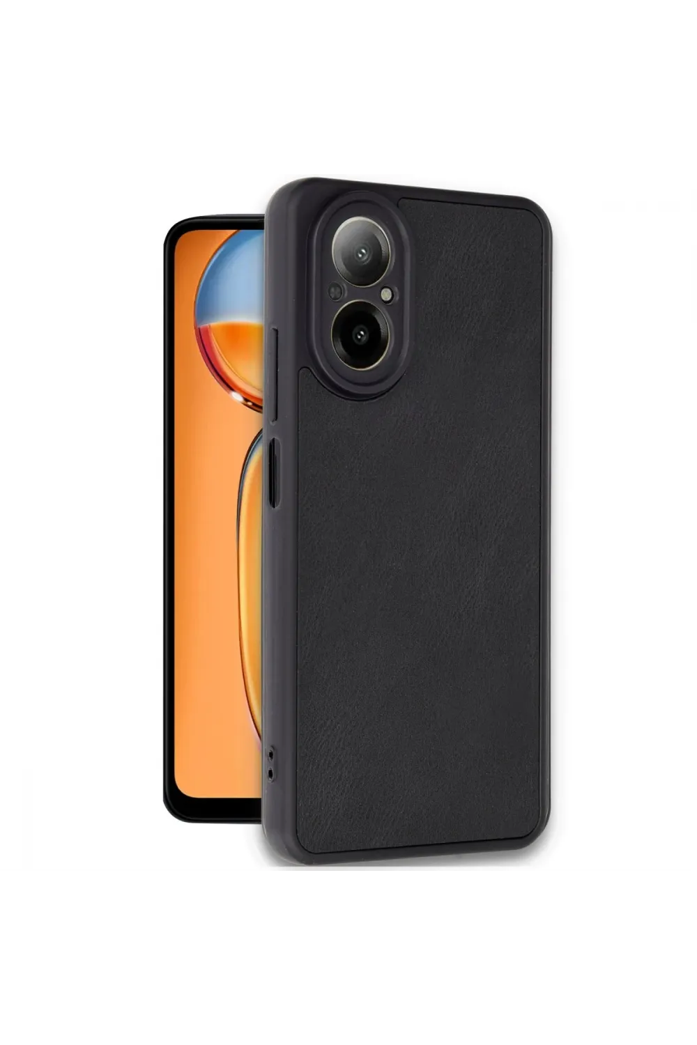 Realme 12 Lite Kılıf Aras Deri Kapak - Siyah