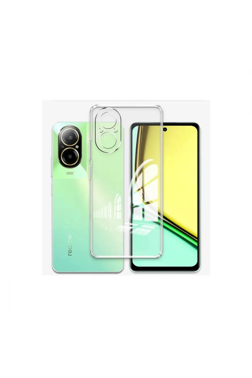Realme 12 Lite Kılıf Lüx Şeffaf Silikon