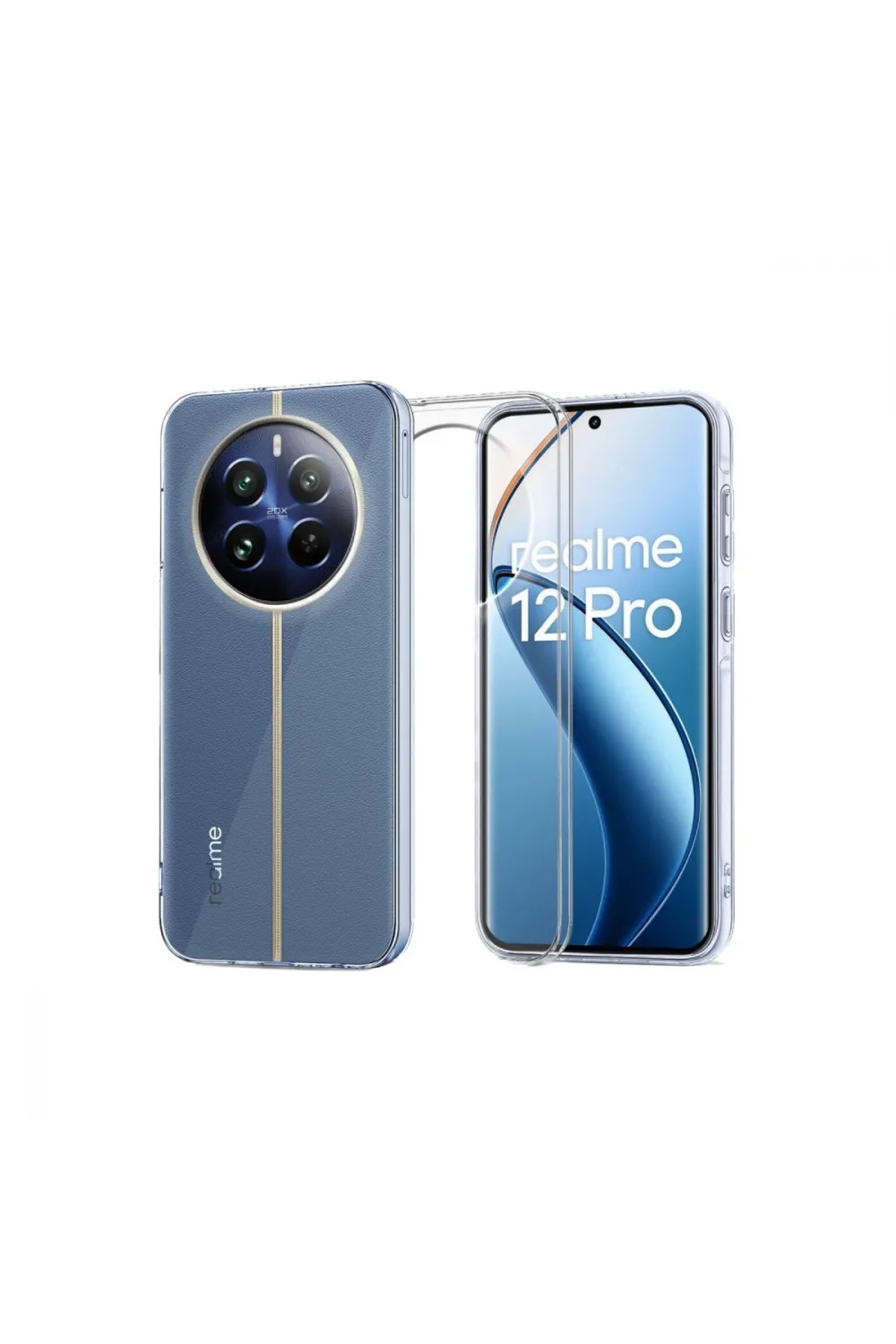 Realme 12 Pro Plus Kılıf Lüx Şeffaf Silikon