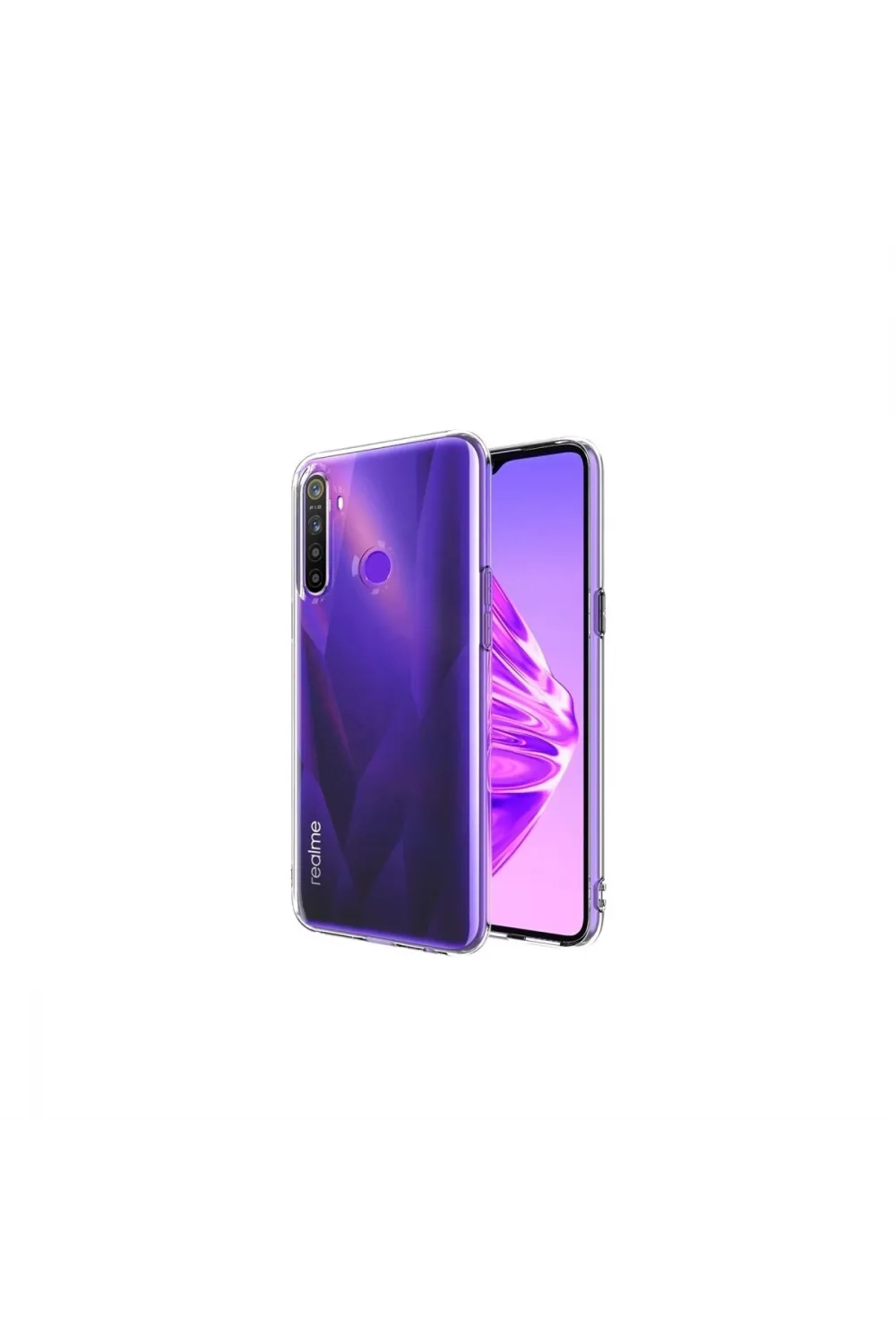 Realme 5i Kılıf Lüx Şeffaf Silikon