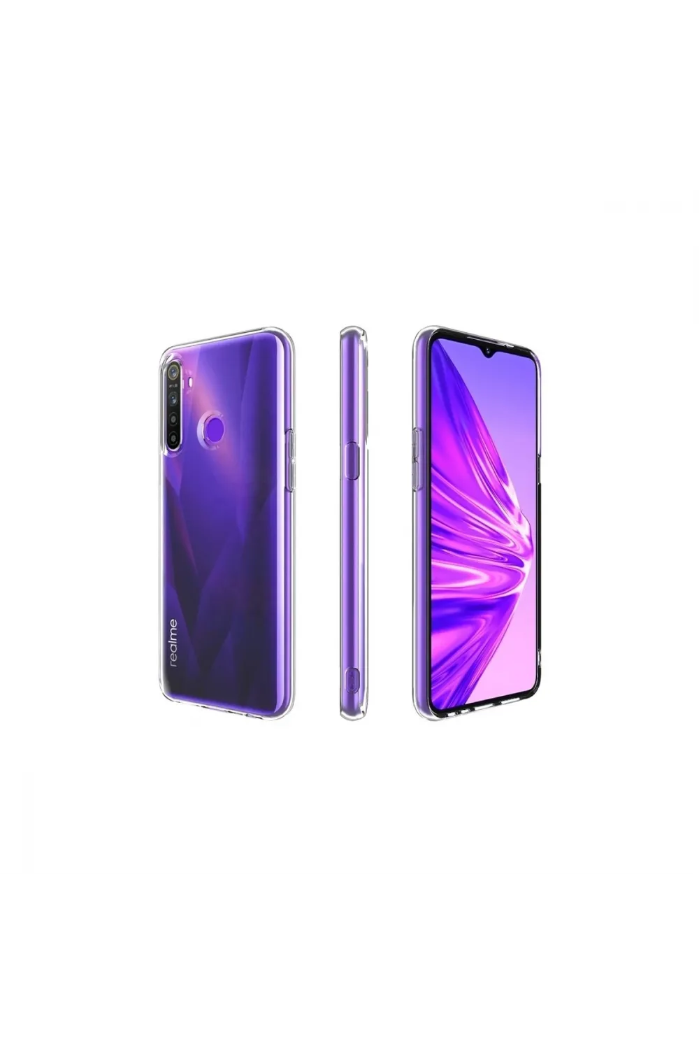 Realme 5i Kılıf Lüx Şeffaf Silikon