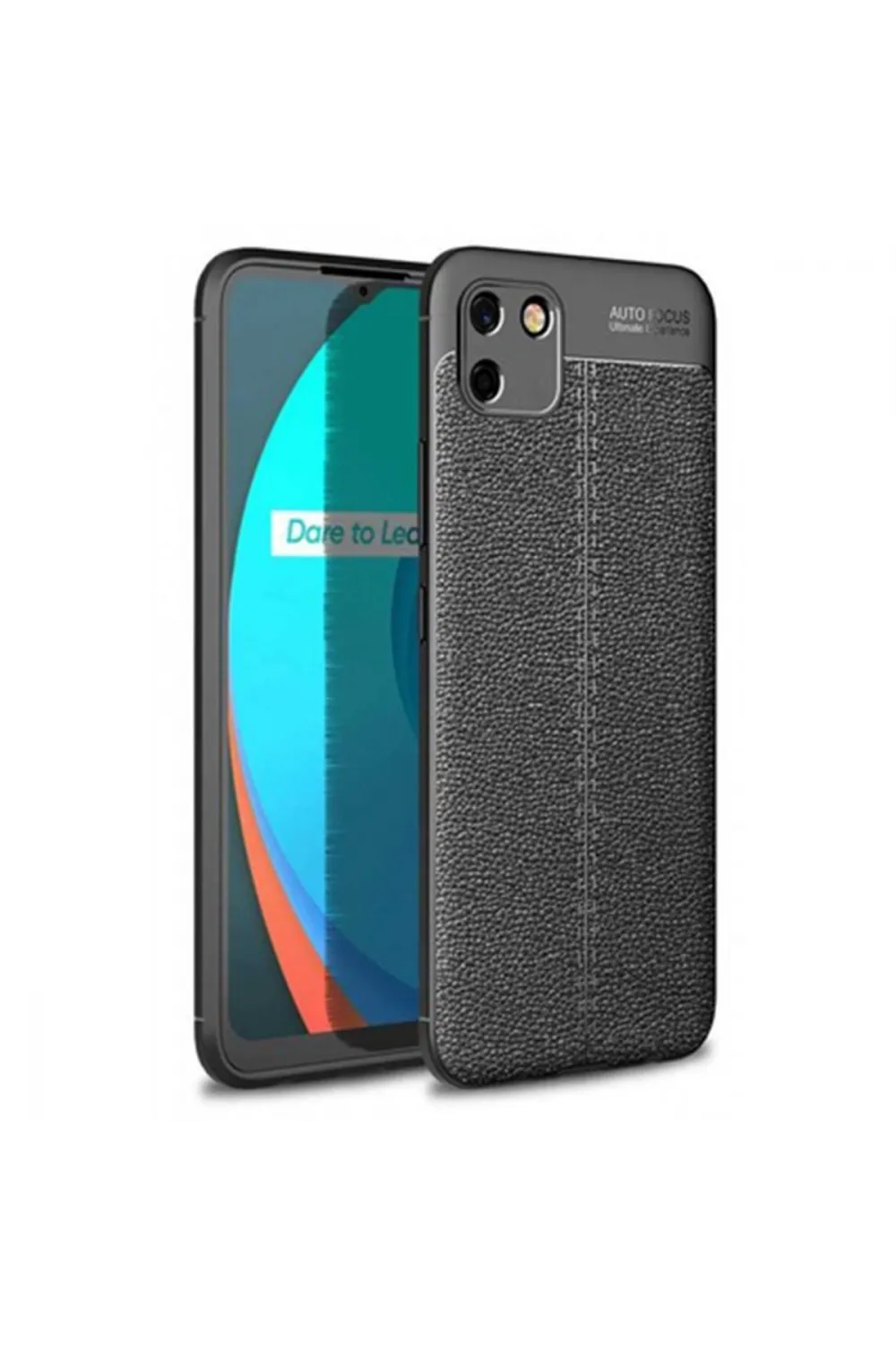 Realme C11 Kılıf Auto Focus Kapak - Siyah