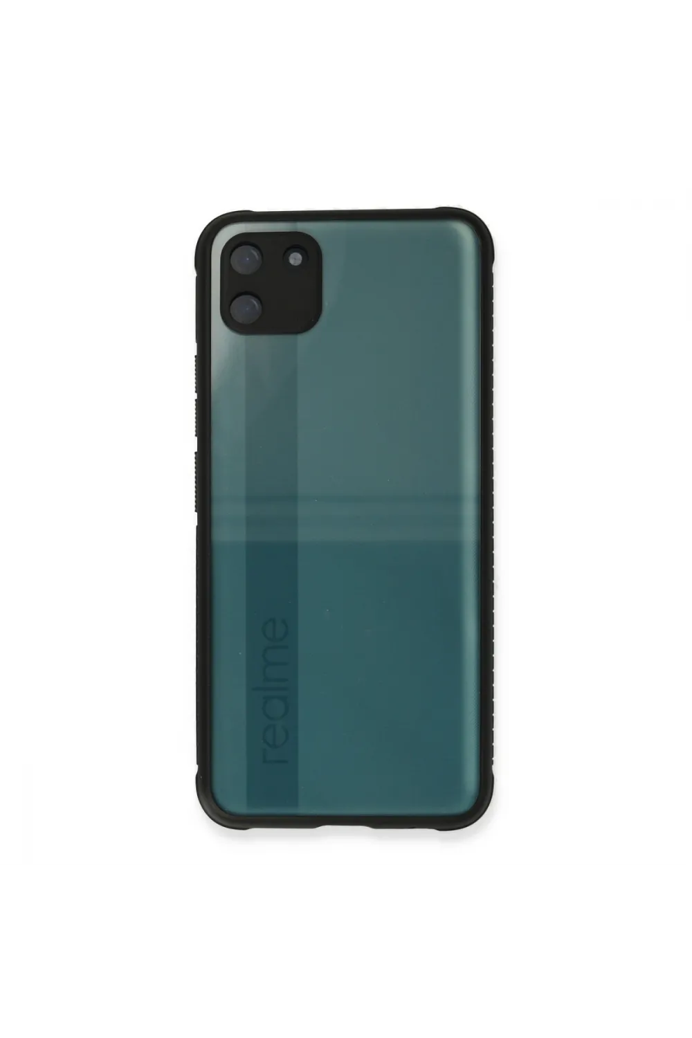 Realme C11 Kılıf Miami Şeffaf Silikon - Siyah