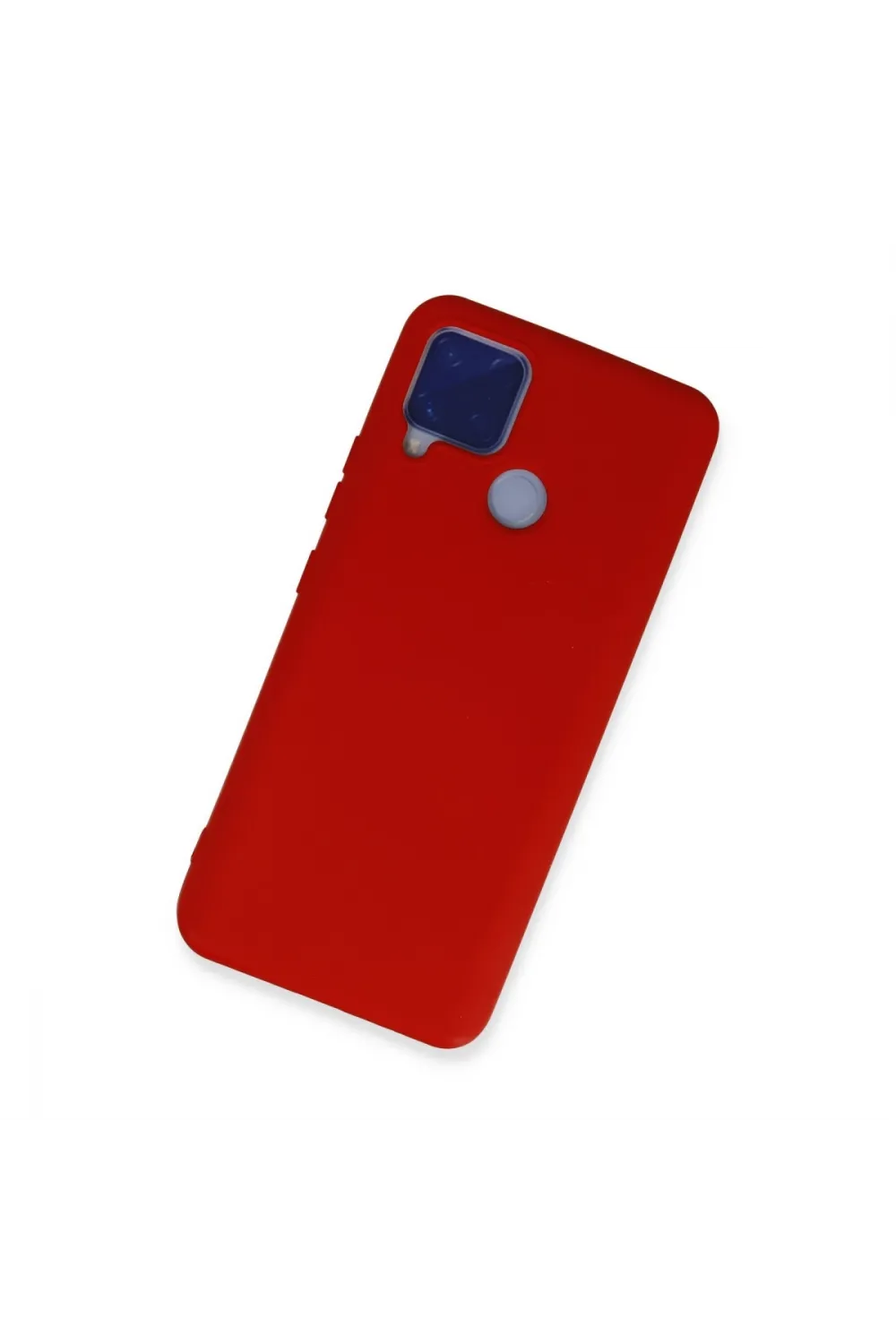 Realme C15 Kılıf Nano İçi Kadife Silikon - Kırmızı