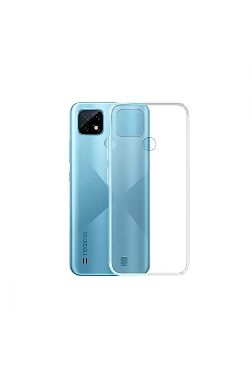 Realme C21 Kılıf Deluxe 2mm Şeffaf Silikon - Şeffaf