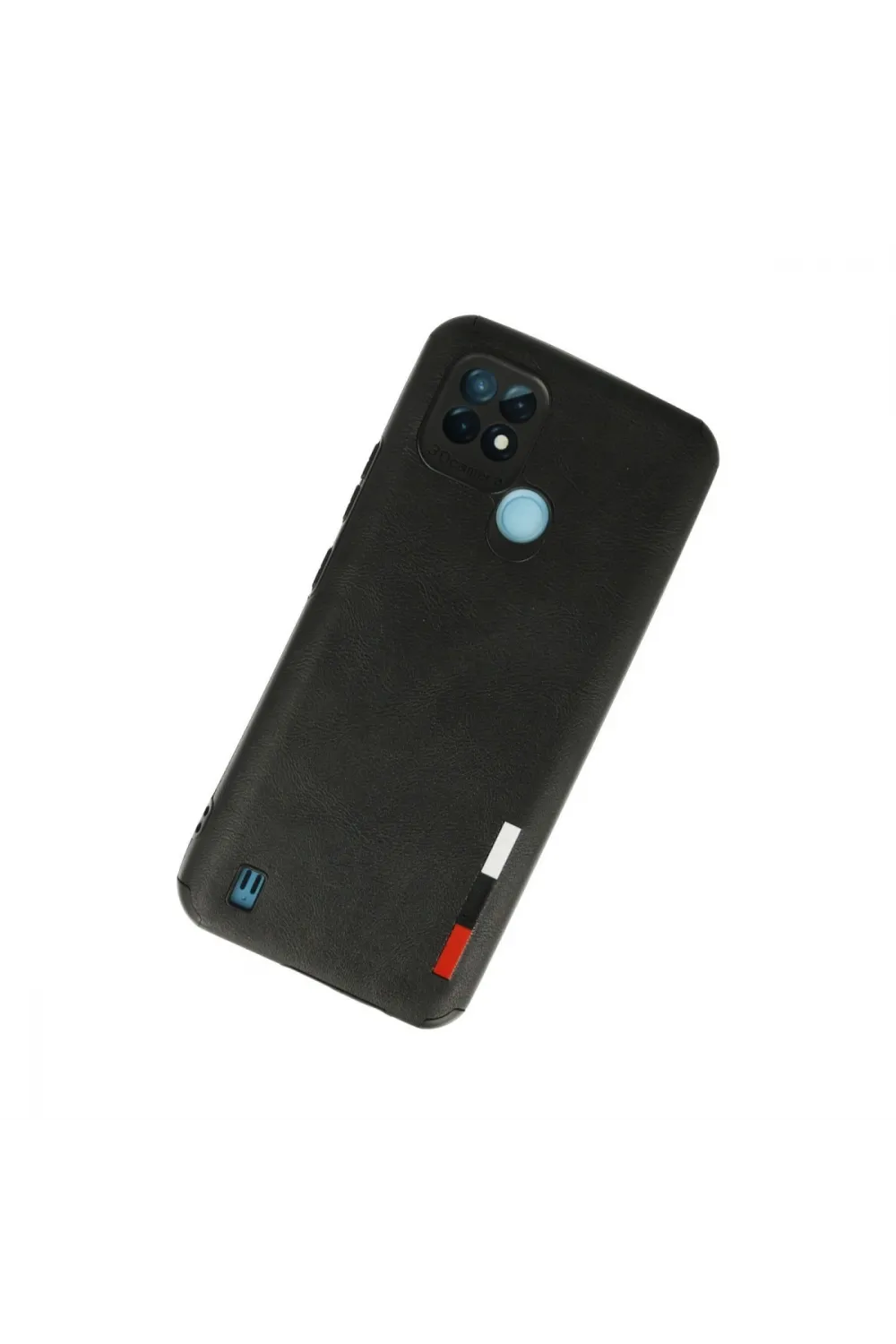 Realme C21 Kılıf Loop Deri Silikon - Siyah