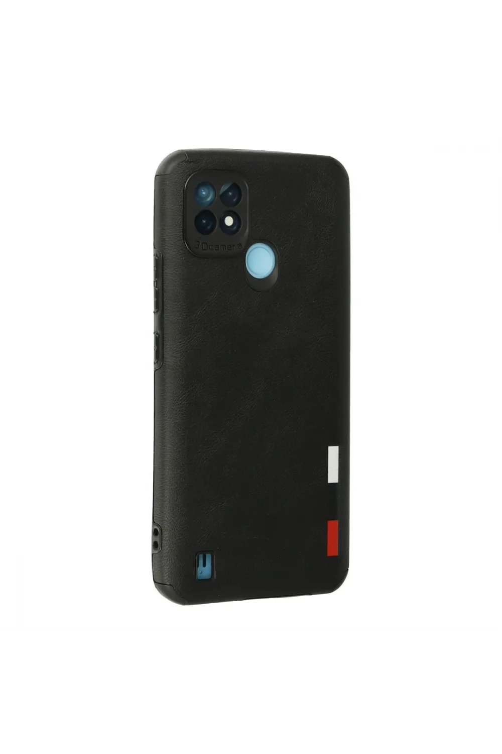 Realme C21 Kılıf Loop Deri Silikon - Siyah