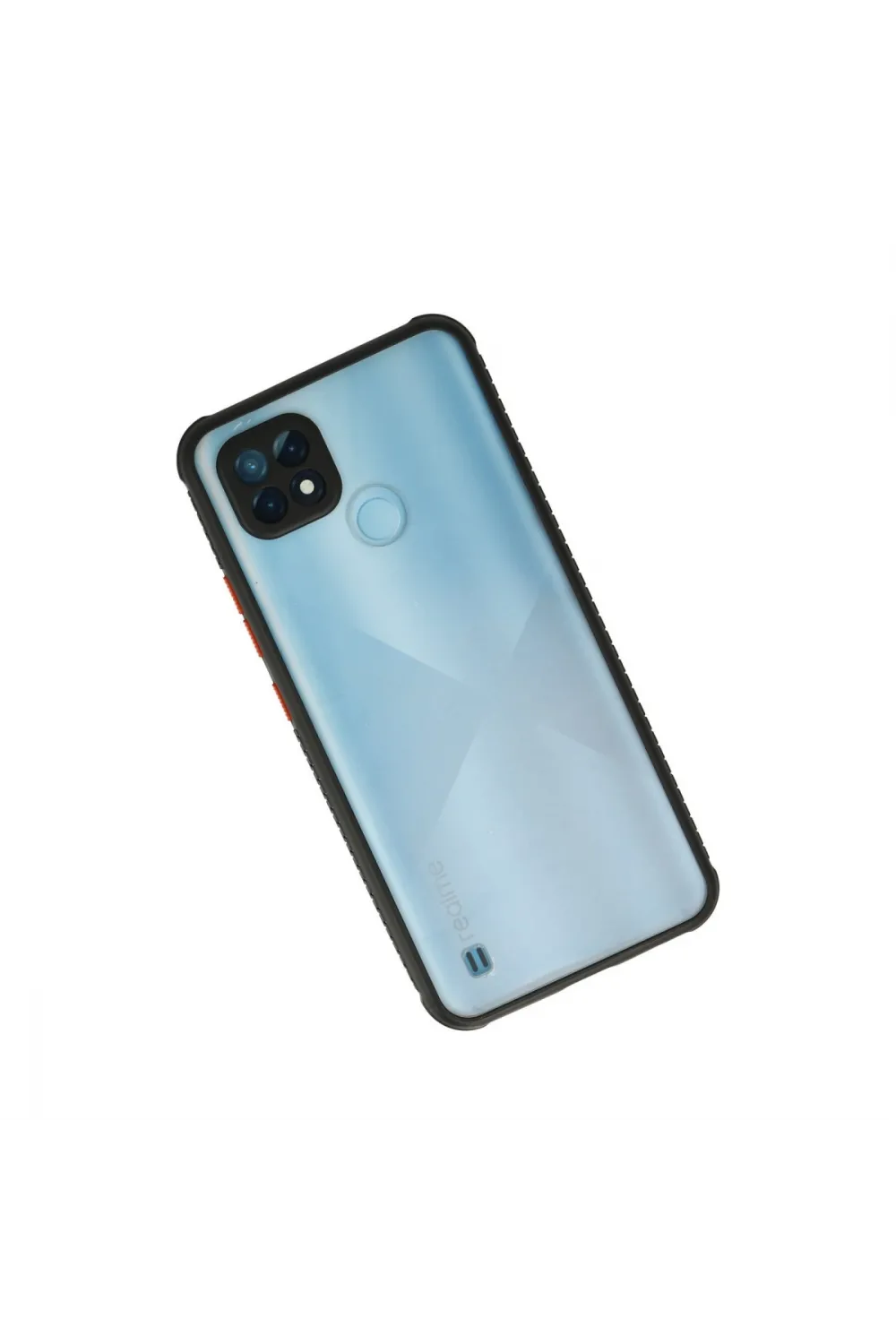 Realme C21 Kılıf Miami Şeffaf Silikon - Siyah