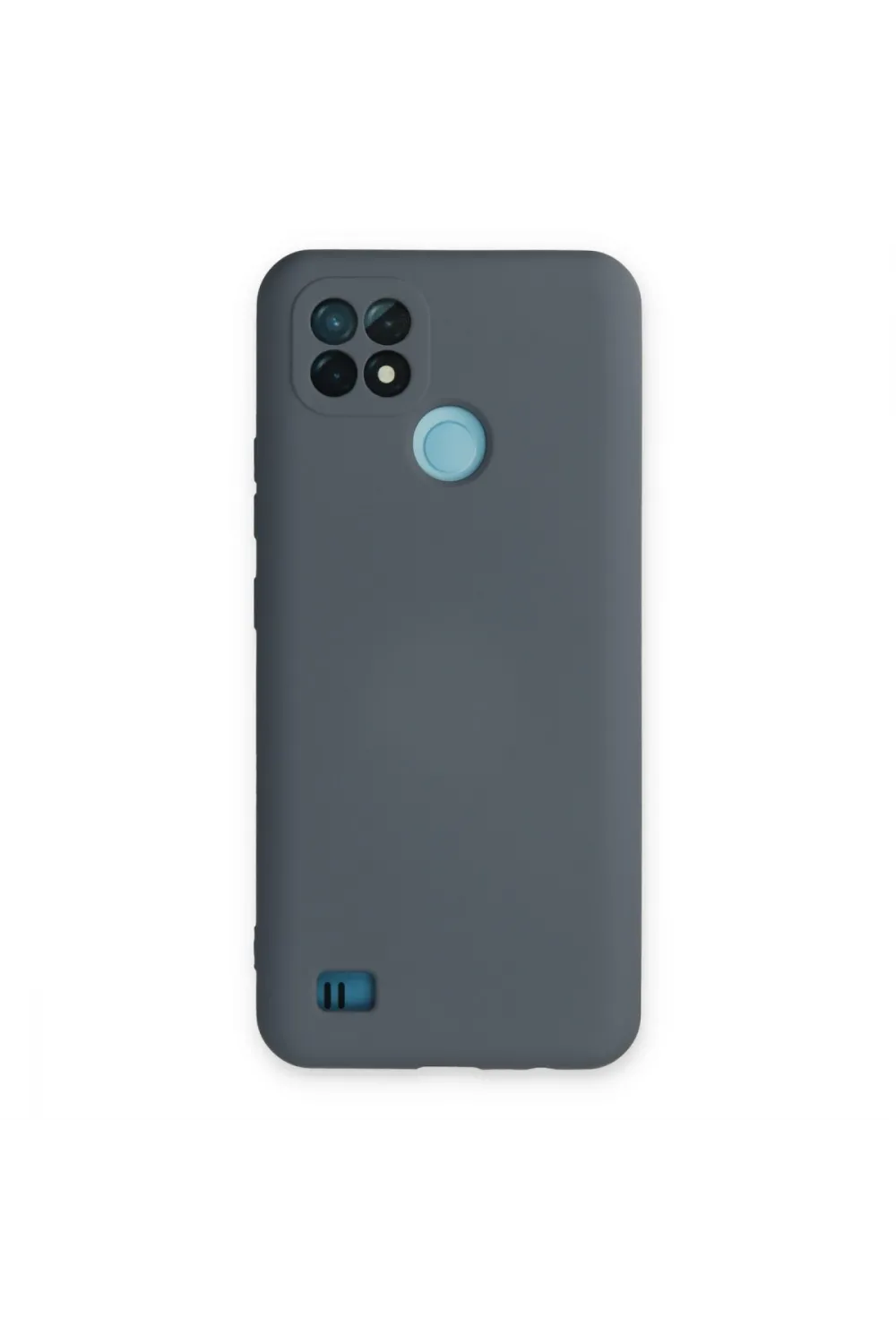 Realme C21 Kılıf Nano İçi Kadife Silikon - Gri