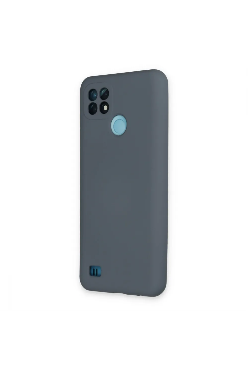 Realme C21 Kılıf Nano İçi Kadife Silikon - Gri
