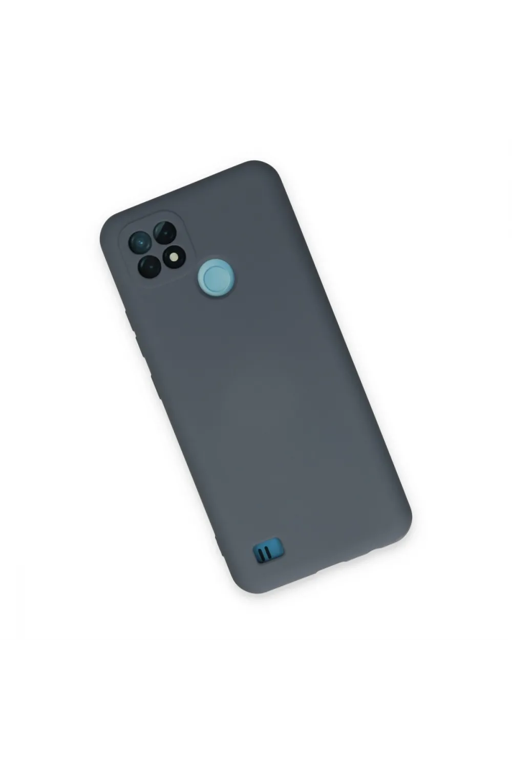 Realme C21 Kılıf Nano İçi Kadife Silikon - Gri