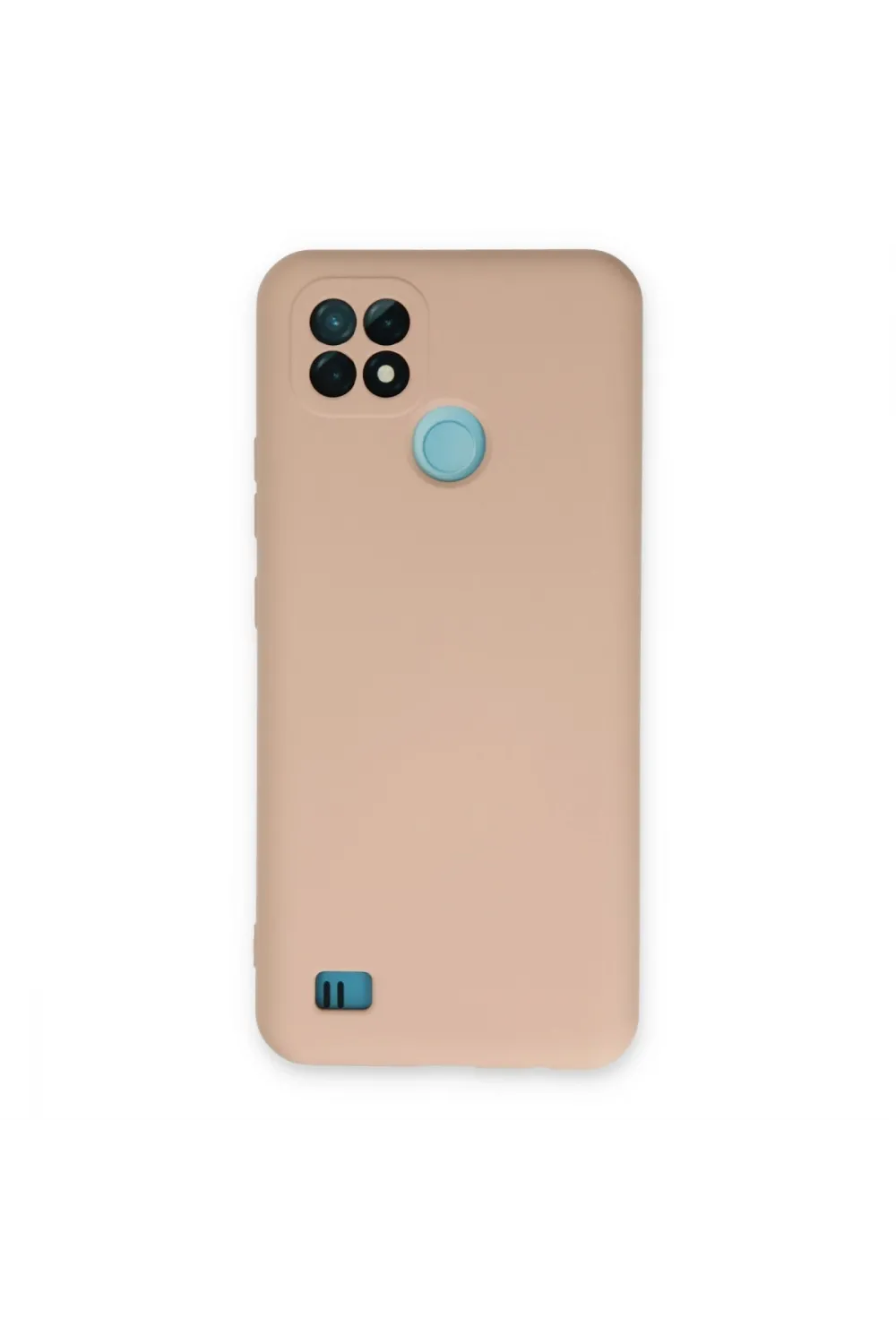 Realme C21 Kılıf Nano İçi Kadife Silikon - Pudra