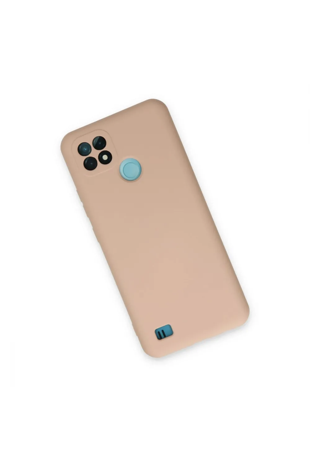 Realme C21 Kılıf Nano İçi Kadife Silikon - Pudra