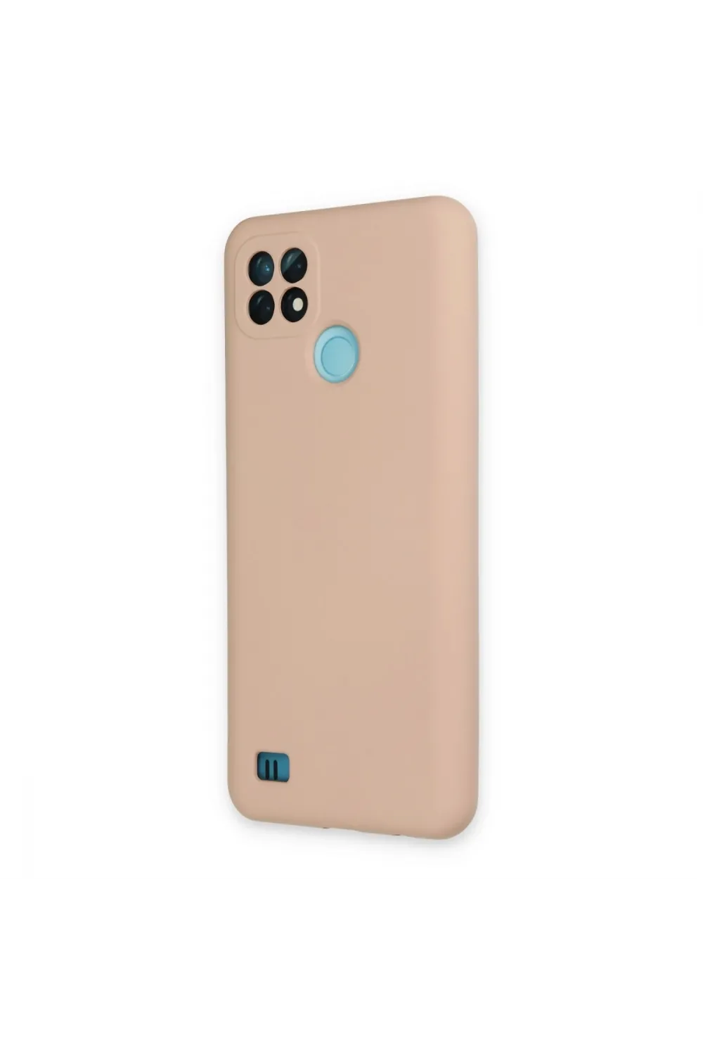Realme C21 Kılıf Nano İçi Kadife Silikon - Pudra