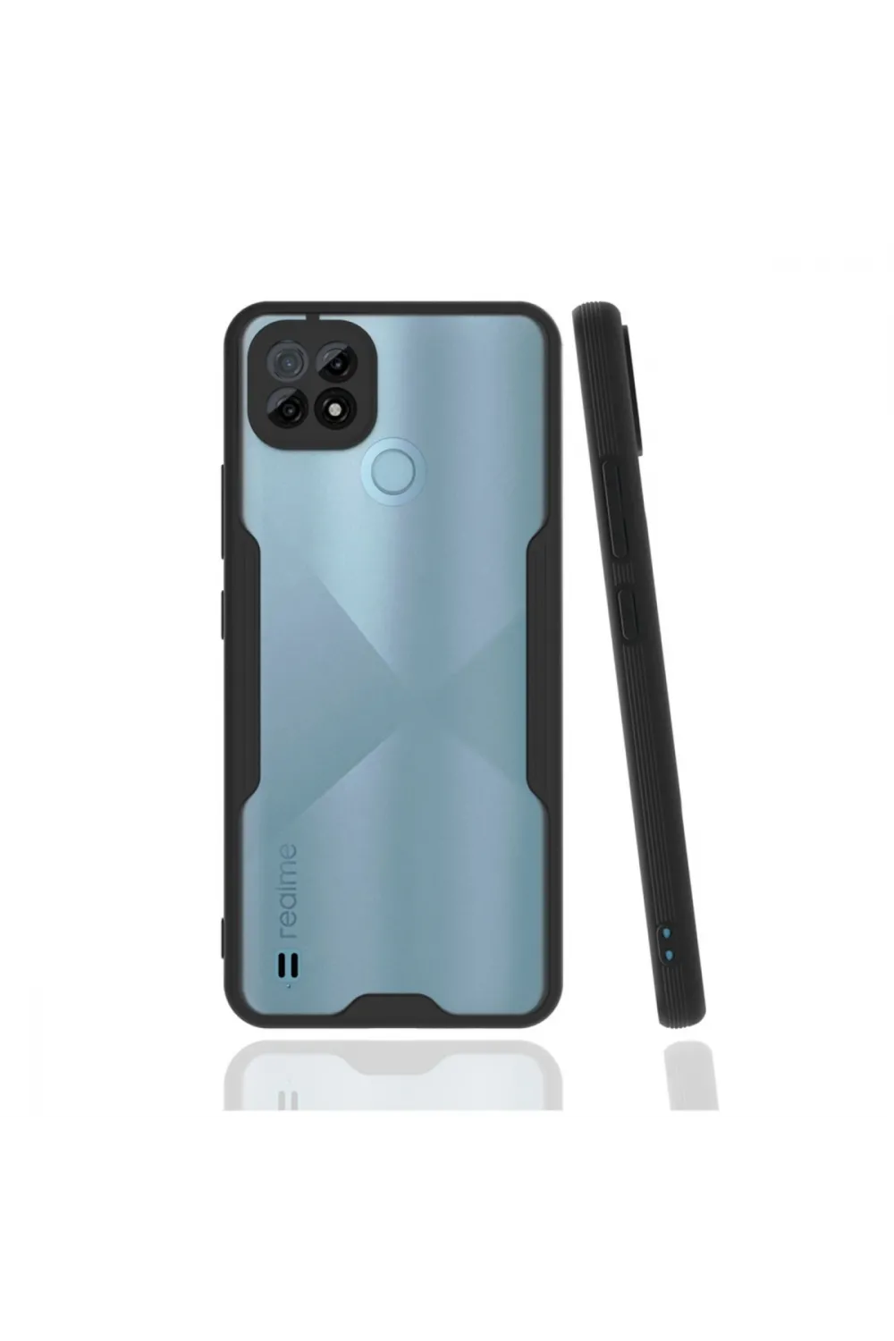 Realme C21 Kılıf Platin Silikon - Siyah