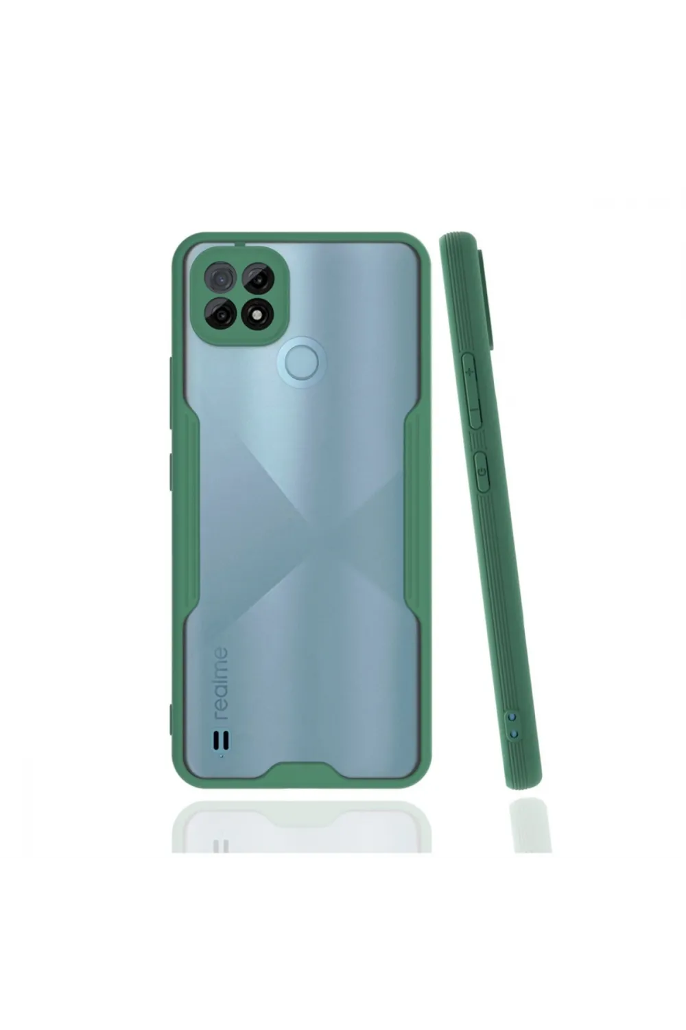 Realme C21 Kılıf Platin Silikon - Yeşil