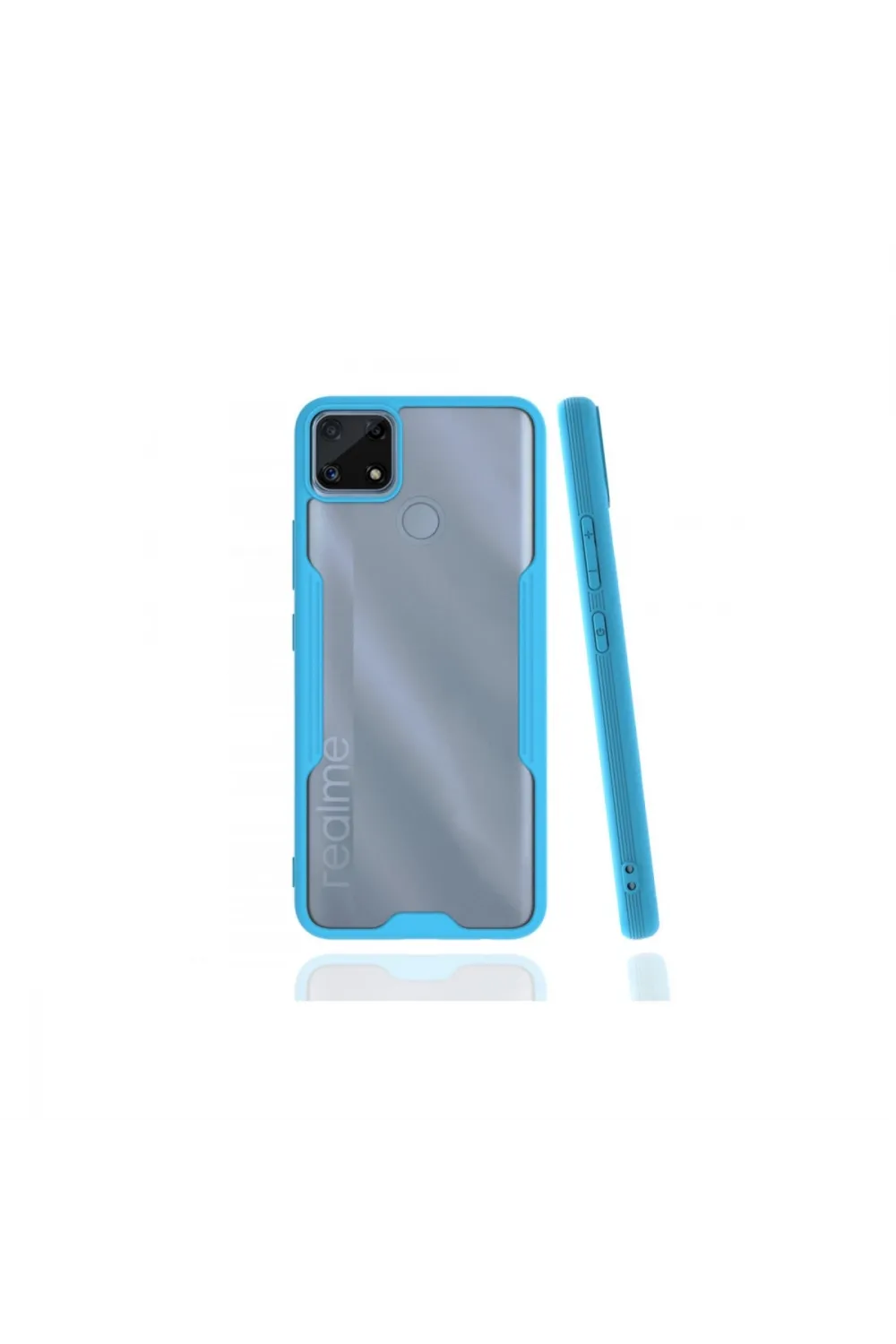 Realme C25 Kılıf Platin Silikon - Mavi