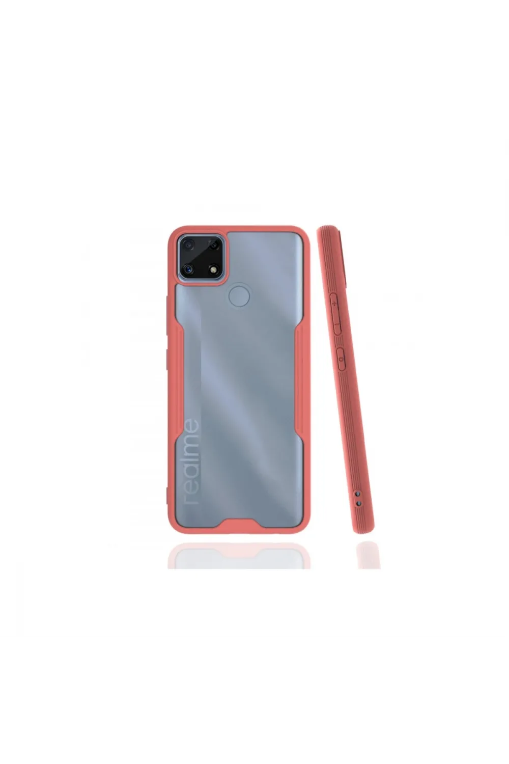 Realme C25 Kılıf Platin Silikon - Pembe