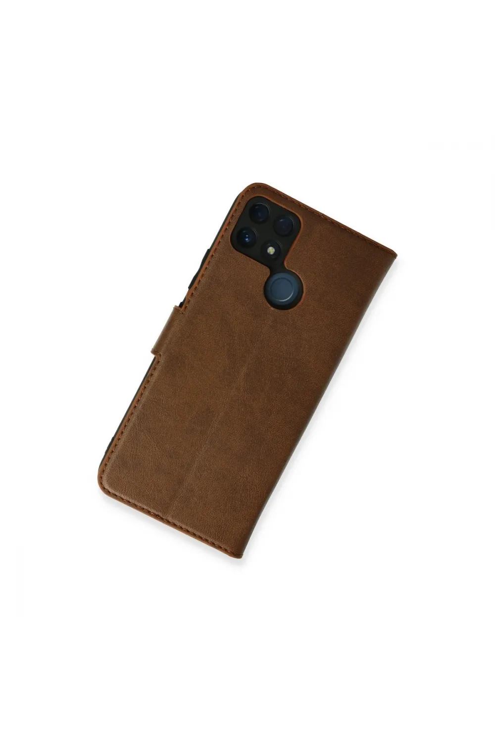 Realme C25 Kılıf Trend S Plus Kapaklı Kılıf - Taba