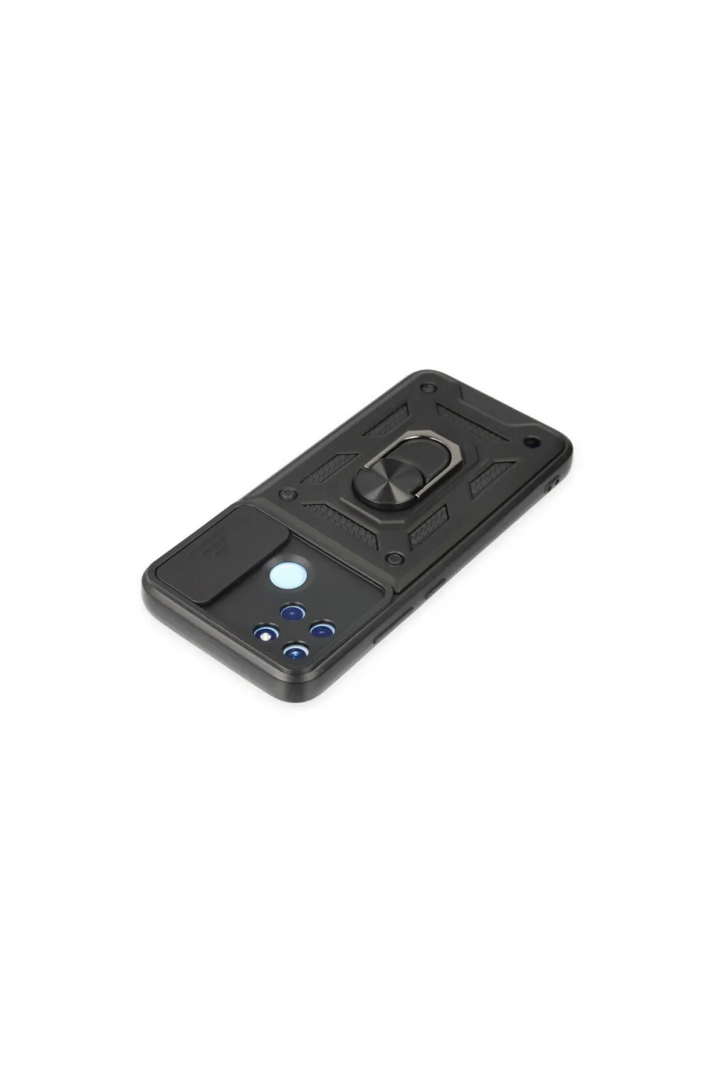 Realme C25y Kılıf Pars Lens Yüzüklü Silikon - Siyah