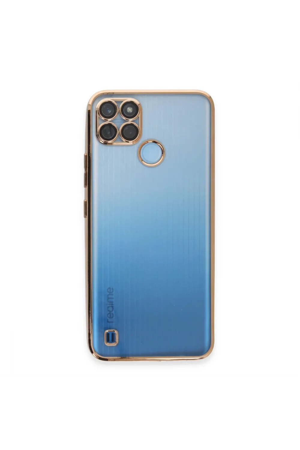 Realme C25y Kılıf Razer Lensli Silikon - Gold