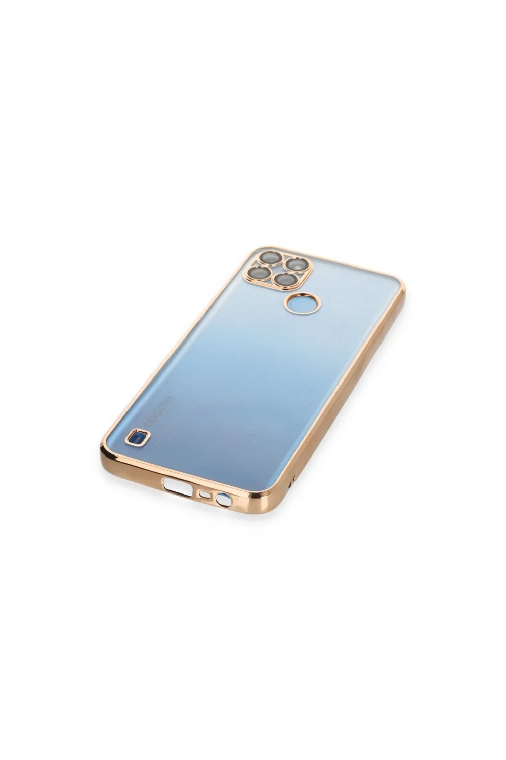 Realme C25y Kılıf Razer Lensli Silikon - Gold
